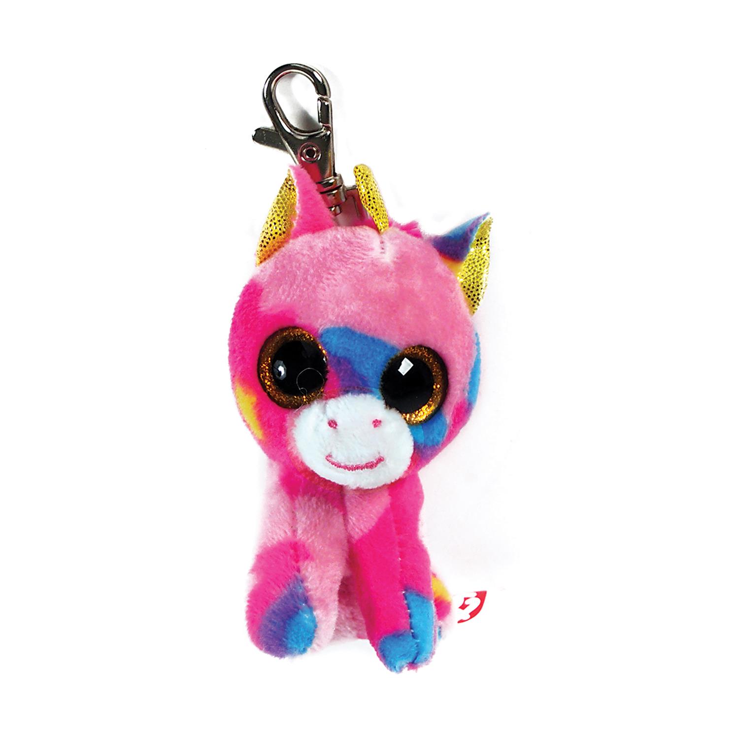 TY BEANIE BOO - FANTASIA MULTI COLOR UNICORN PLUSH TOY KEY-CLIP (8,5cm) (1607-36619)