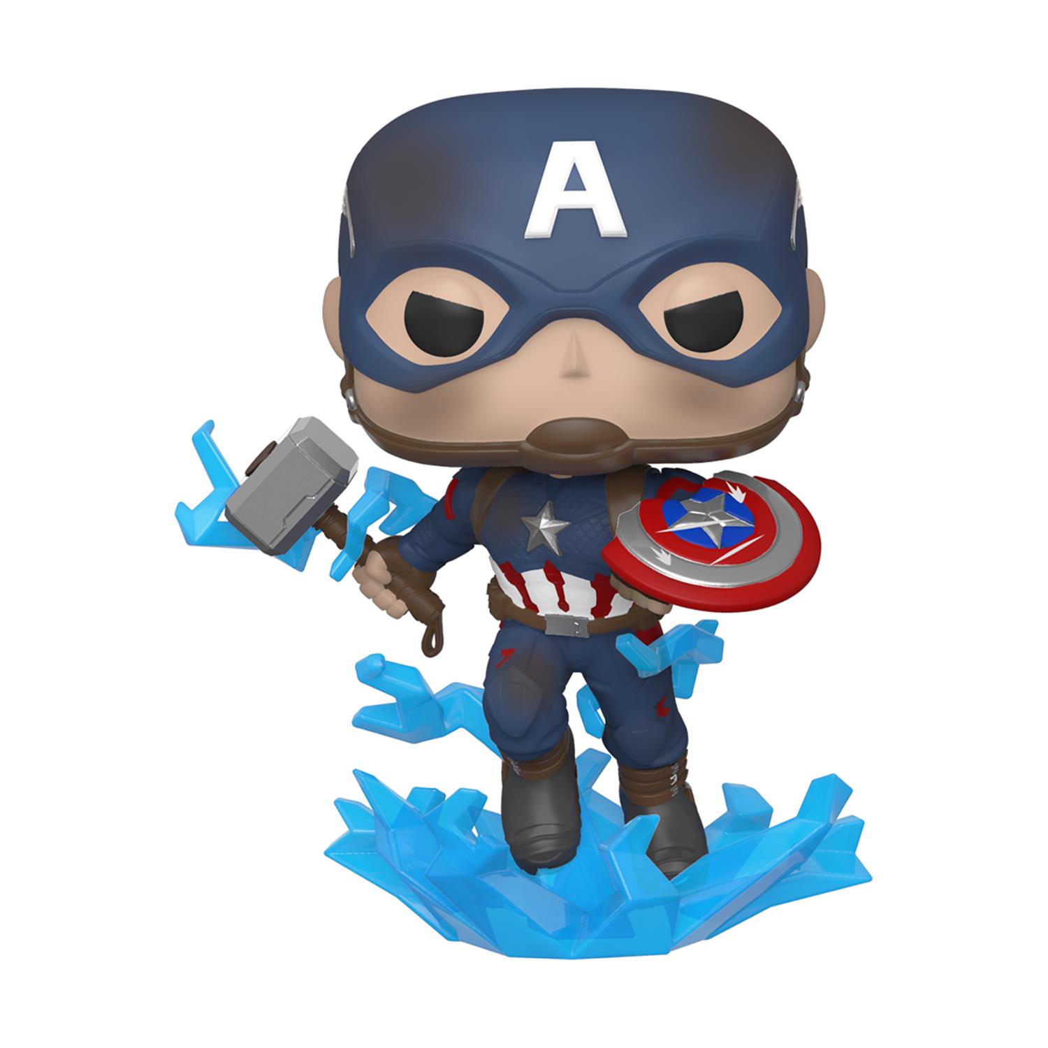 Funko Pop! Marvel: Avengers Endgame - Captain America With Broken Shield & Mjolnir #573 Bobble-Head Vinyl Figure Funko Pop! Marvel: Avengers Endgame - Captain America With Broken Shield & Mjolnir #573 Bobble-Head Vinyl Figure