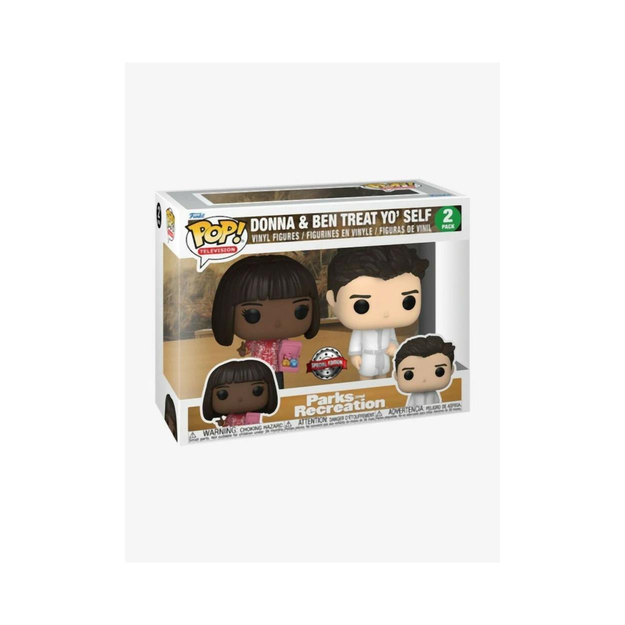 Funko Pop! 2-Pack Television: Parks and Recreation - Donna & Ben Treat Yo' Self (Special Edition) Vinyl Figures Funko Pop! 2-Pack Television: Parks and Recreation - Donna & Ben Treat Yo' Self (Special Edition) Vinyl Figures