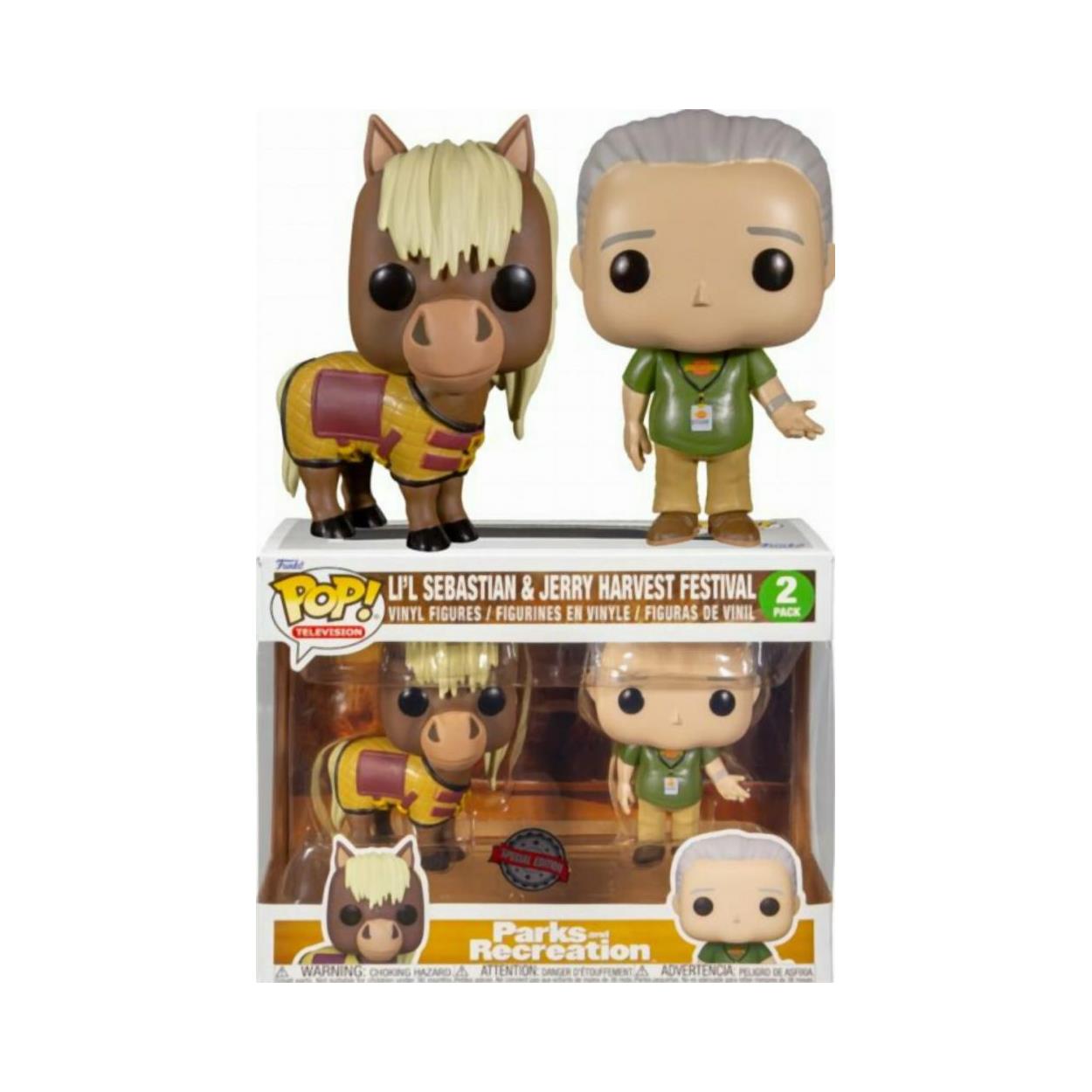 Funko Pop! 2-Pack Television: Parks and Recreation - Li'l Sebastian & Jerry Harvest Festival (Special Edition) Vinyl Figures Funko Pop! 2-Pack Television: Parks and Recreation - Li'l Sebastian & Jerry Harvest Festival (Special Edition) Vinyl Figures