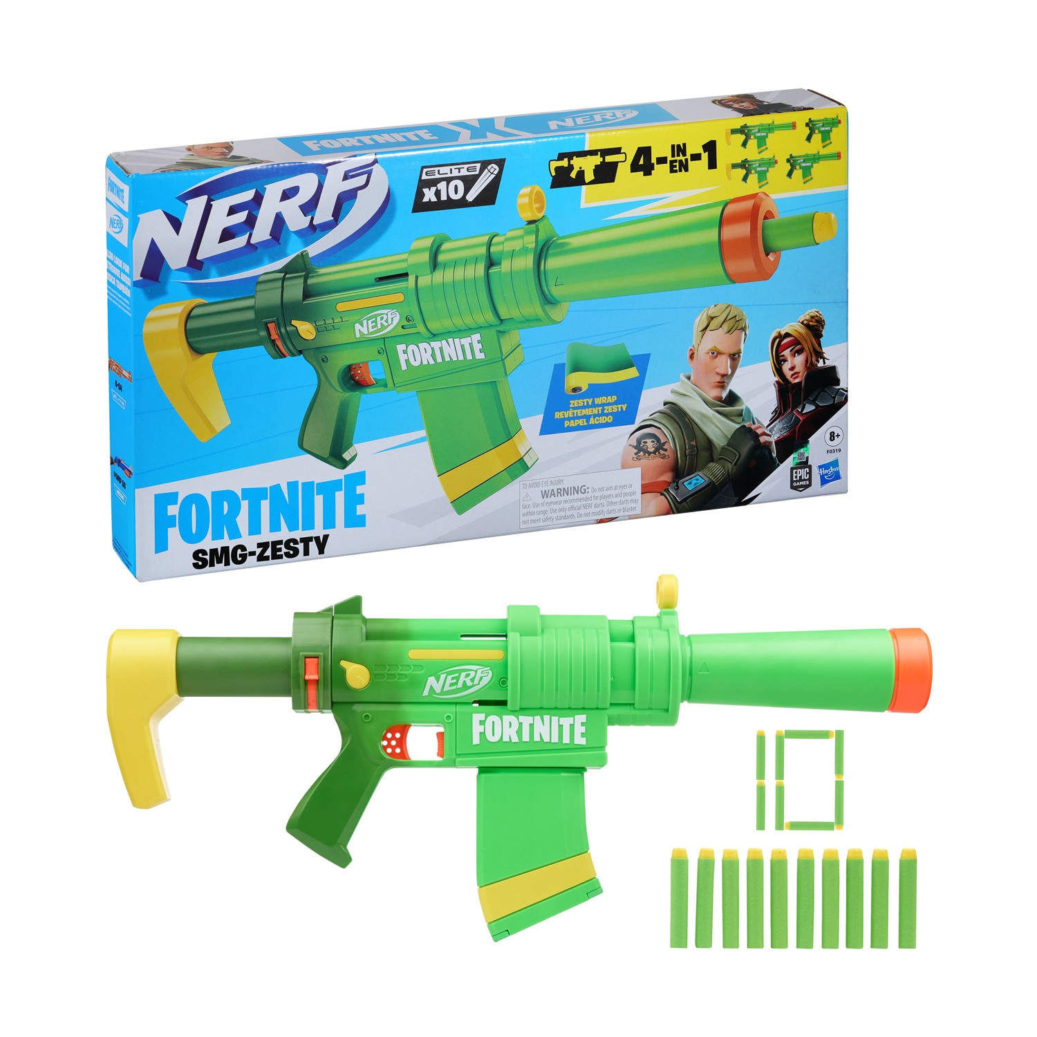 Hasbro Nerf: Fortnite SMG-Zesty (F0319) Hasbro Nerf: Fortnite SMG-Zesty (F0319)
