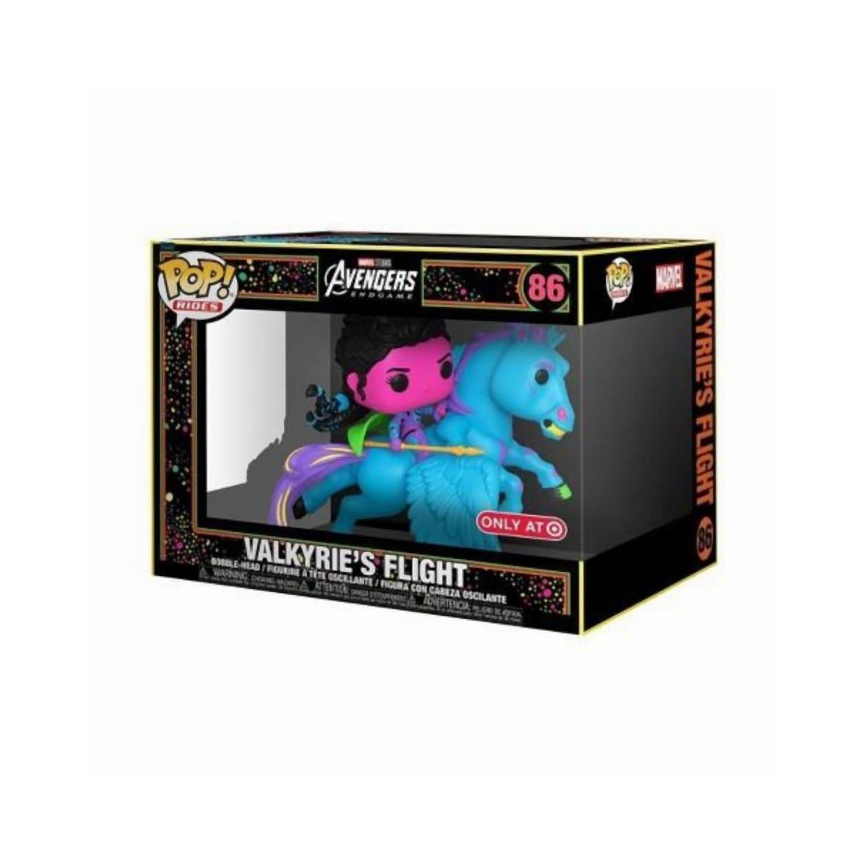 Funko Pop! Rides Deluxe: Marvel Avengers End Game Valkyries's Flight (Blacklight) (Special Edition) #86 Bobble-Head Vinyl Figures Funko Pop! Rides Deluxe: Marvel Avengers End Game Valkyries's Flight (Blacklight) (Special Edition) #86 Bobble-Head Vinyl Figures