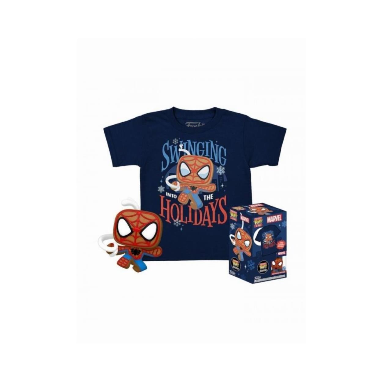 Funko Pocket Pop! & Tee (Child): Marvel - Gingerbread Spider-Man (Special Edition) Bobble-Head Vinyl Figure & T-Shirt (XL) Funko Pocket Pop! & Tee (Child): Marvel - Gingerbread Spider-Man (Special Edition) Bobble-Head Vinyl Figure & T-Shirt (XL)
