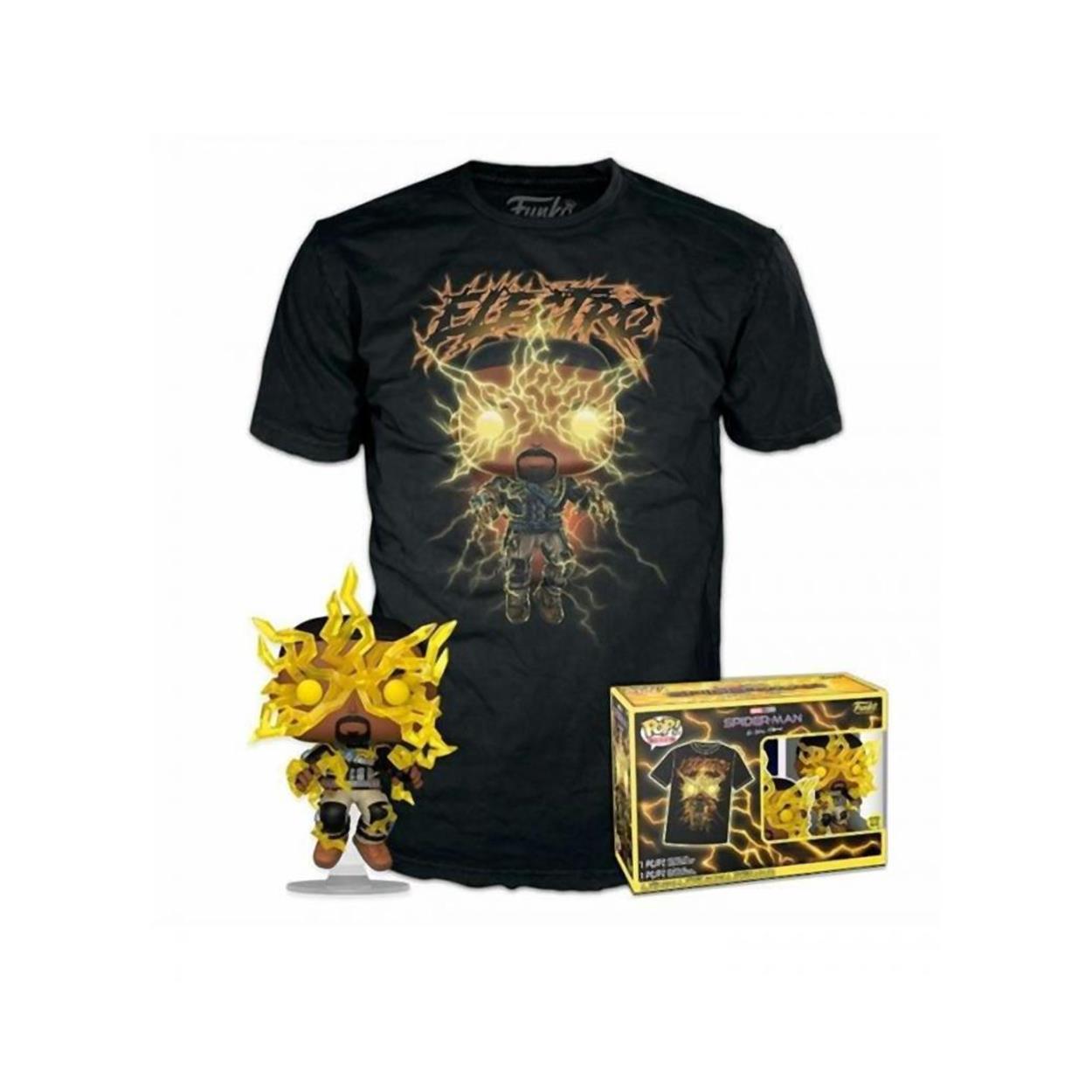 Funko Pop! & Tee (Adult): Marvel Spider-Man No Way Home S3 - Electro (Glows in the Dark) Vinyl Figure & T-Shirt (XL) Funko Pop! & Tee (Adult): Marvel Spider-Man No Way Home S3 - Electro (Glows in the Dark) Vinyl Figure & T-Shirt (XL)