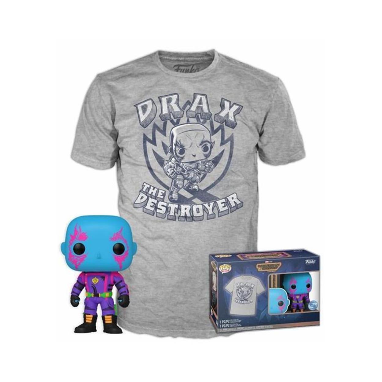 Funko Pop! & Tee (Adult): Marvel Guardians of the Galaxy Volume 3 - Drax (Blacklight) (Special Edition) Vinyl Figure and T-Shirt (M) Funko Pop! & Tee (Adult): Marvel Guardians of the Galaxy Volume 3 - Drax (Blacklight) (Special Edition) Vinyl Figure and T-Shirt (M)