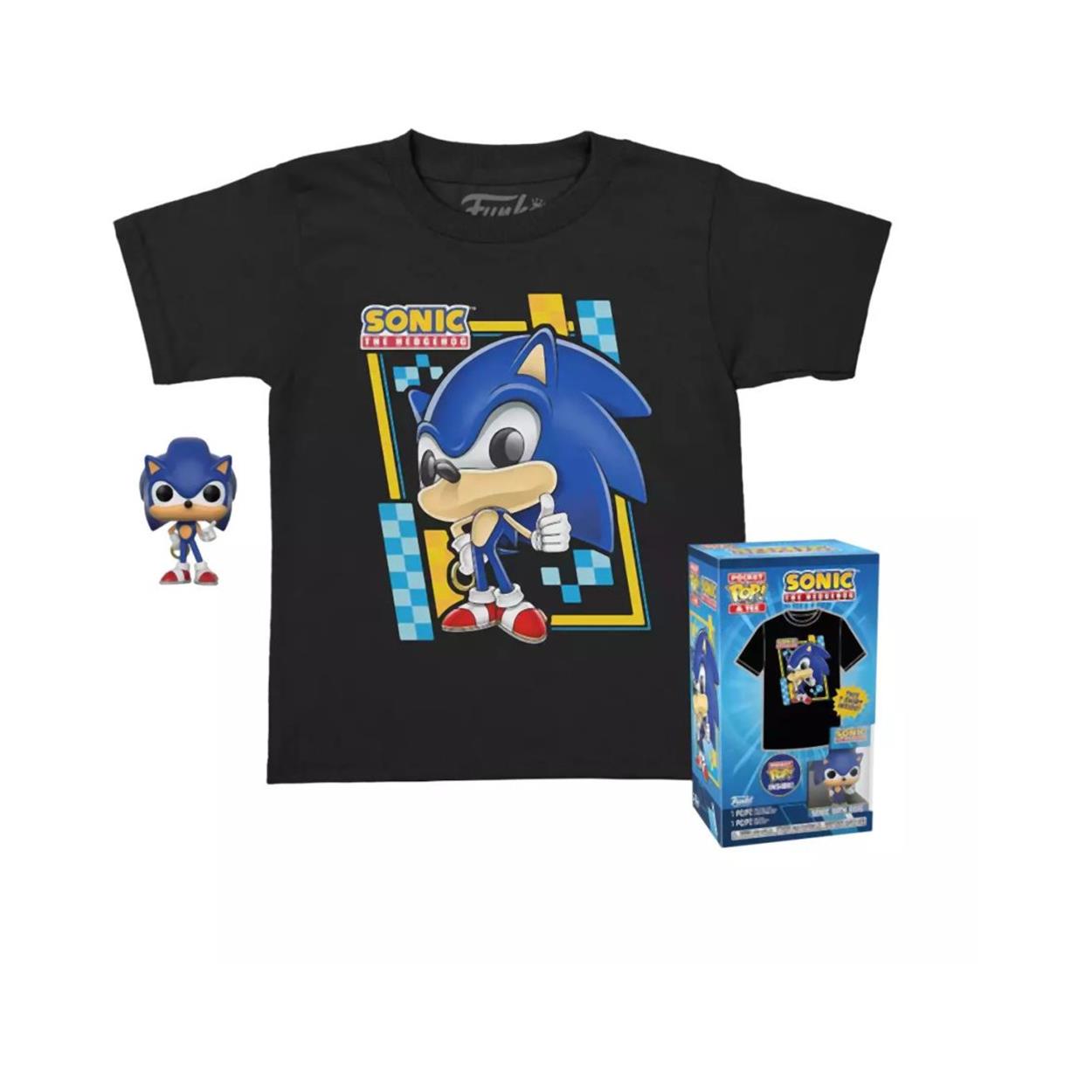 Funko Pocket Pop! & Tee (Child): Sonic (Flocked) Vinyl Figure and T Shirt (L) Funko Pocket Pop! & Tee (Child): Sonic (Flocked) Vinyl Figure and T Shirt (L)