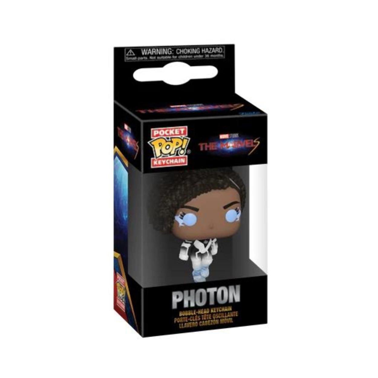 Funko Pocket Pop!: The Marvels - Photon Bobble-Head Vinyl Figure Keychain Funko Pocket Pop!: The Marvels - Photon Bobble-Head Vinyl Figure Keychain