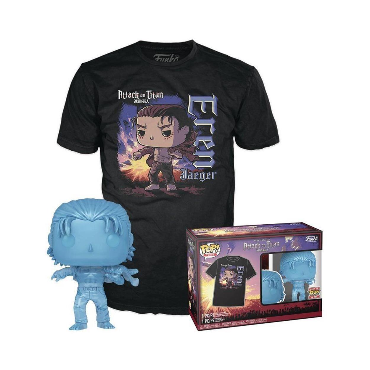 Funko Pop! & Tee (Adult): Attack on Titan Final Season - Eren Jaeger (with Marks) Vinyl Figure and T-Shirt (L) Funko Pop! & Tee (Adult): Attack on Titan Final Season - Eren Jaeger (with Marks) Vinyl Figure and T-Shirt (L)