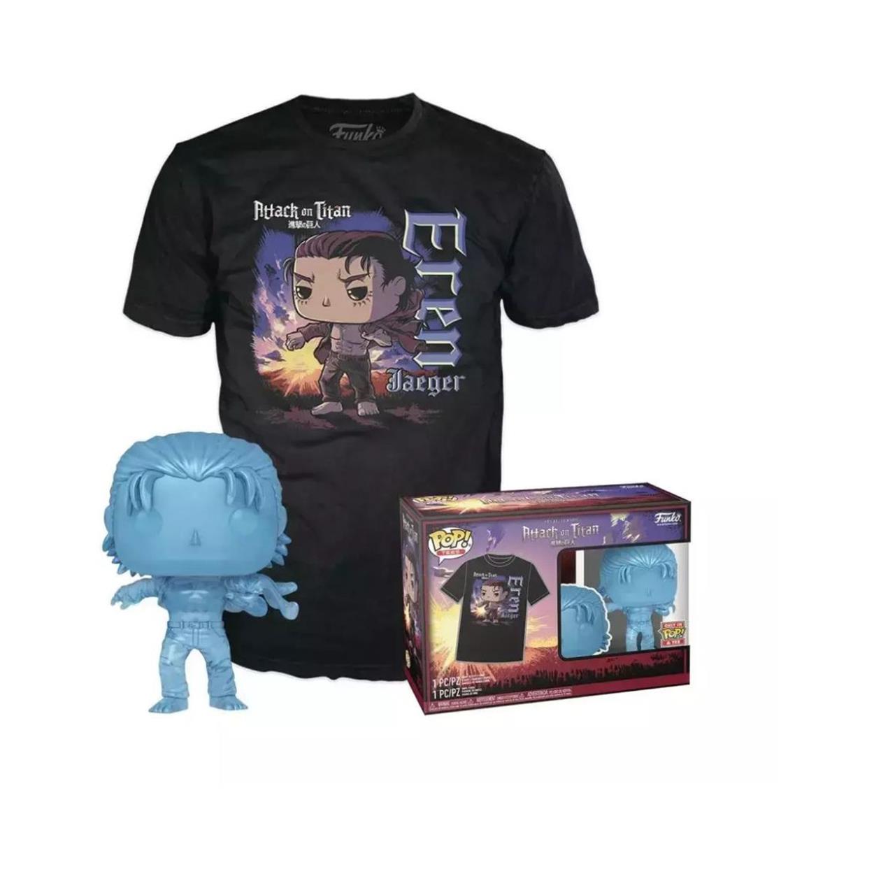 Funko Pop! & Tee (Adult): Attack on Titan Final Season - Eren Jaeger (with Marks) Vinyl Figure and T-Shirt (XL) Funko Pop! & Tee (Adult): Attack on Titan Final Season - Eren Jaeger (with Marks) Vinyl Figure and T-Shirt (XL)