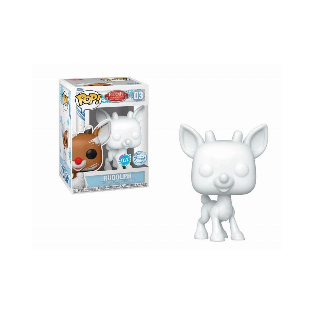 Funko Pop! Rudolph The Red-Nosed Reindeer - Rudolph (DIY) (White) (Special Edition) #03 Vinyl Figure Funko Pop! Rudolph The Red-Nosed Reindeer - Rudolph (DIY) (White) (Special Edition) #03 Vinyl Figure