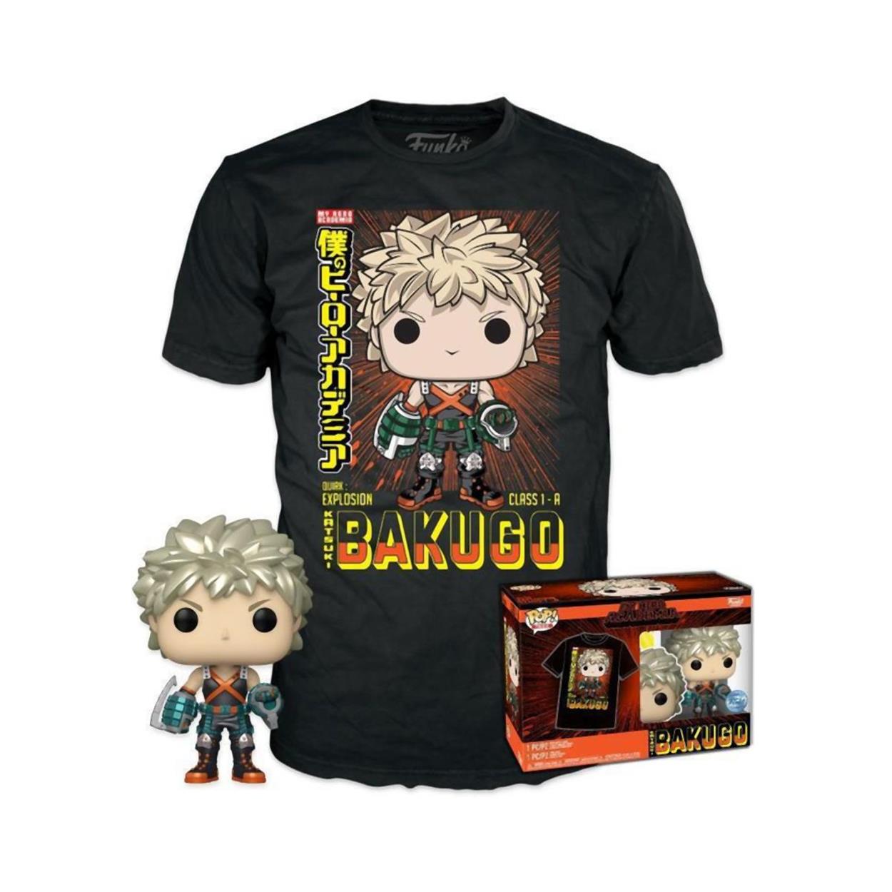 Funko Pop! & Tees (Adult): My Hero Academia - Katsuki Bakugo (Metallic) (Special Edition) Vinyl Figure & T-Shirt (L) Funko Pop! & Tees (Adult): My Hero Academia - Katsuki Bakugo (Metallic) (Special Edition) Vinyl Figure & T-Shirt (L)