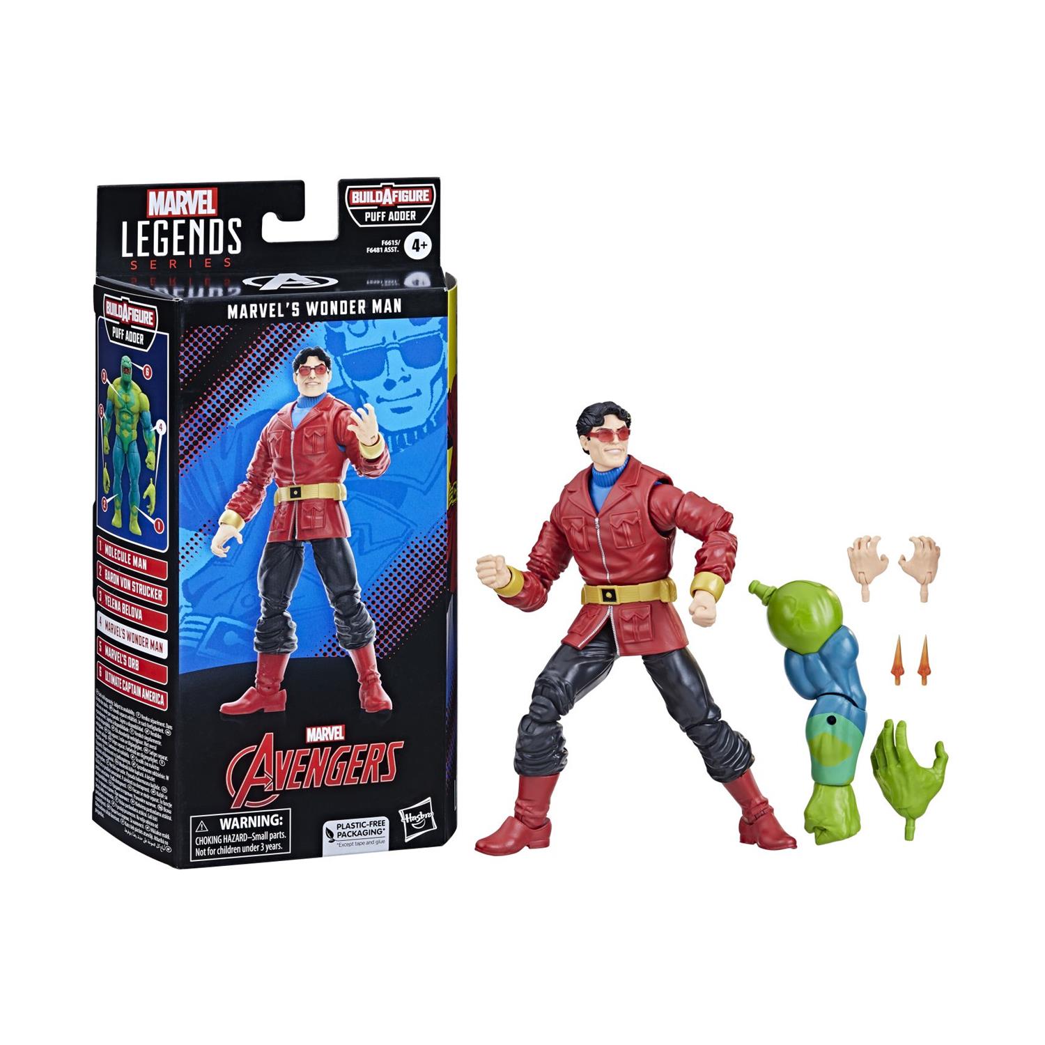 Hasbro Fans - Marvel Legends: Marvel's Wonder Man Action Figure (15cm) (Build-A-Figure Puff Adder) (F6615) Hasbro Fans - Marvel Legends: Marvel's Wonder Man Action Figure (15cm) (Build-A-Figure Puff Adder) (F6615)