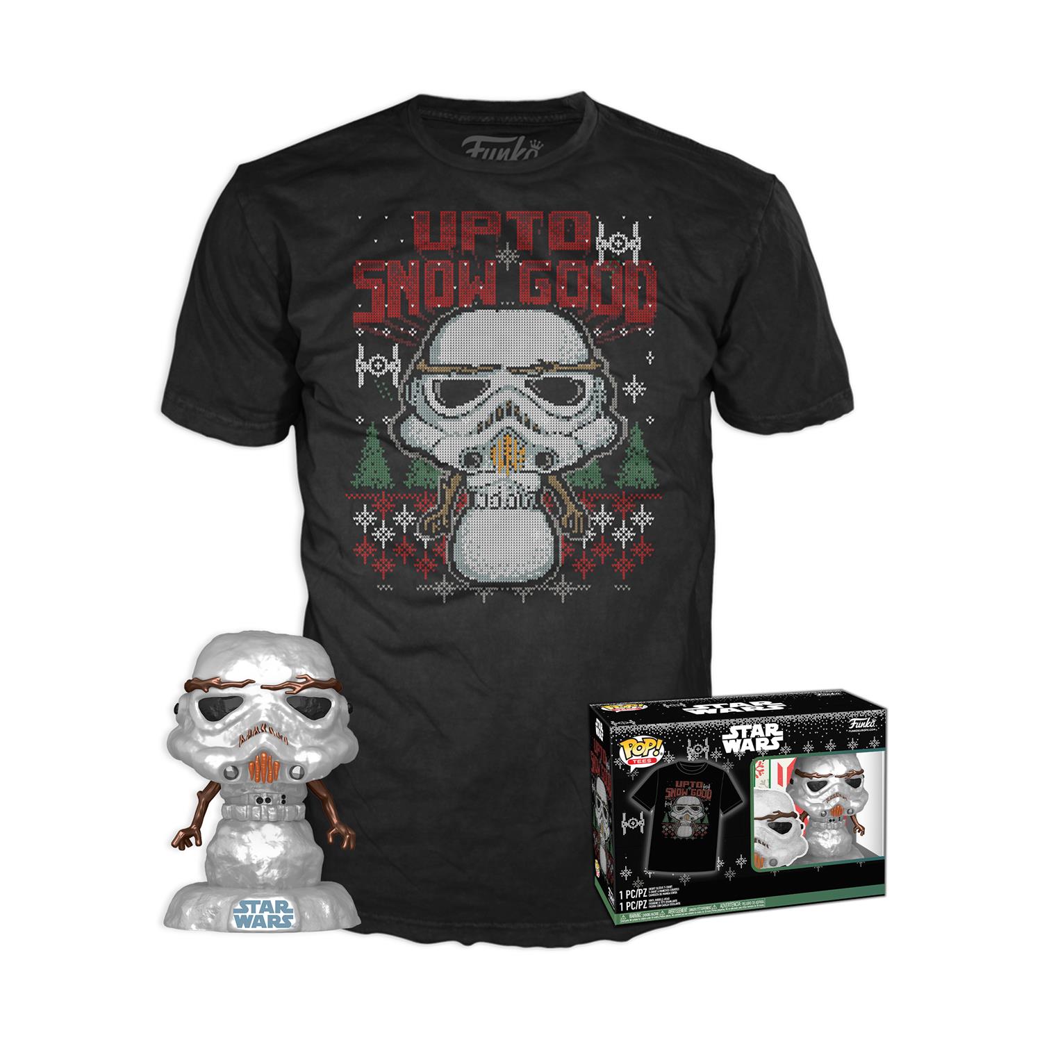 Funko Pop! Tees (Adult) Disney: Star Wars - Holiday Stormtrooper (Metallic) Vinyl Figure & T-Shirt (L) Funko Pop! Tees (Adult) Disney: Star Wars - Holiday Stormtrooper (Metallic) Vinyl Figure & T-Shirt (L)
