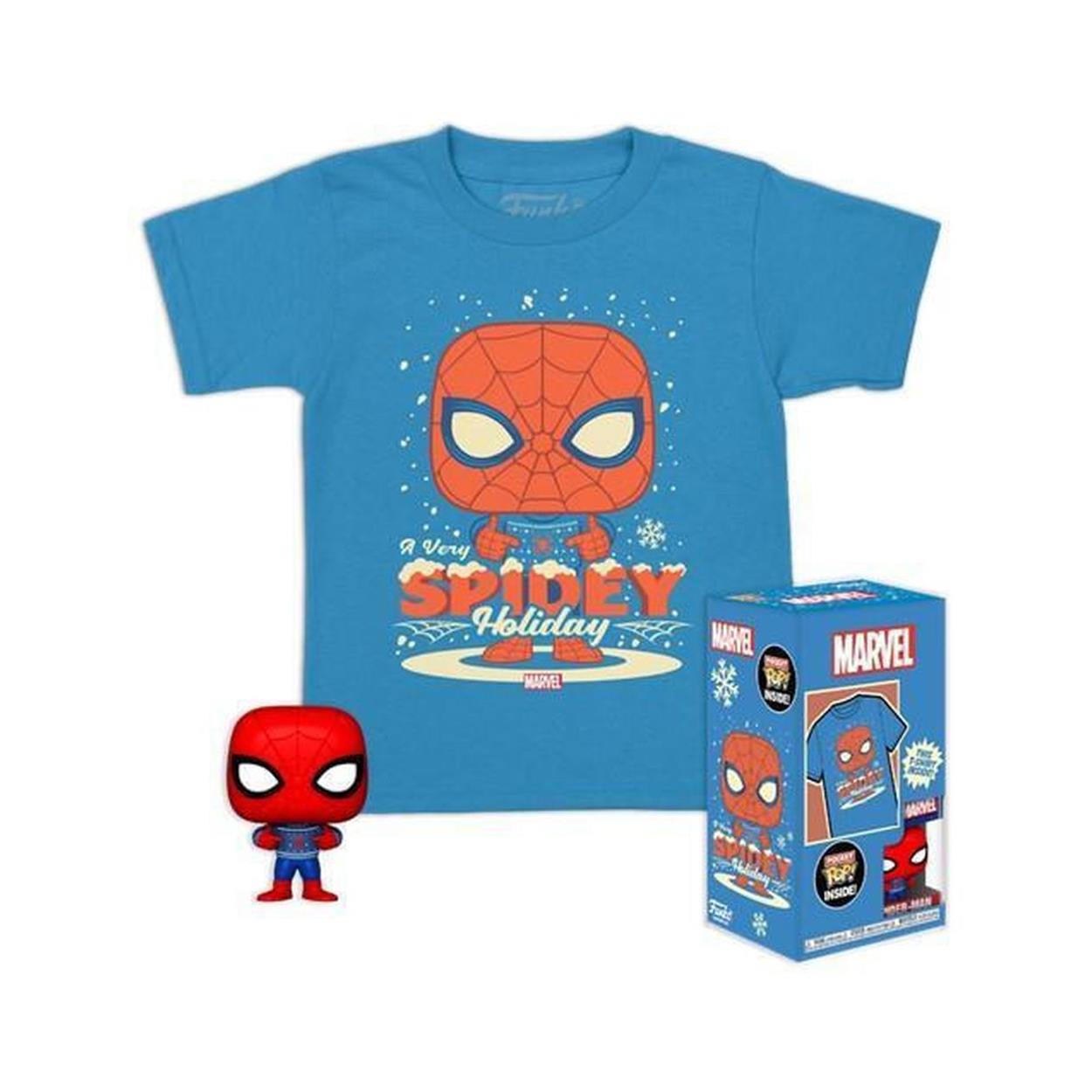 Funko Pocket Pop! & Tee (Child): Marvel - Holiday Spiderman Vinyl Figure & T-Shirt (L) Funko Pocket Pop! & Tee (Child): Marvel - Holiday Spiderman Vinyl Figure & T-Shirt (L)