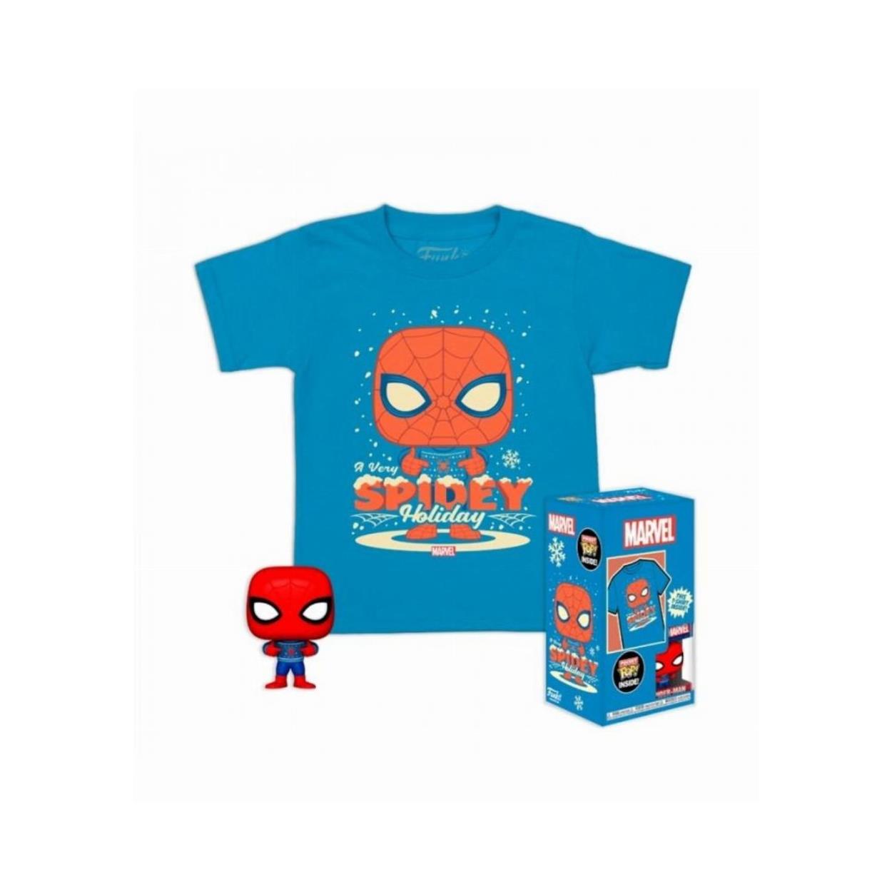 Funko Pocket Pop! & Tee (Child): Marvel - Holiday Spiderman Vinyl Figure & T-Shirt (XL) Funko Pocket Pop! & Tee (Child): Marvel - Holiday Spiderman Vinyl Figure & T-Shirt (XL)