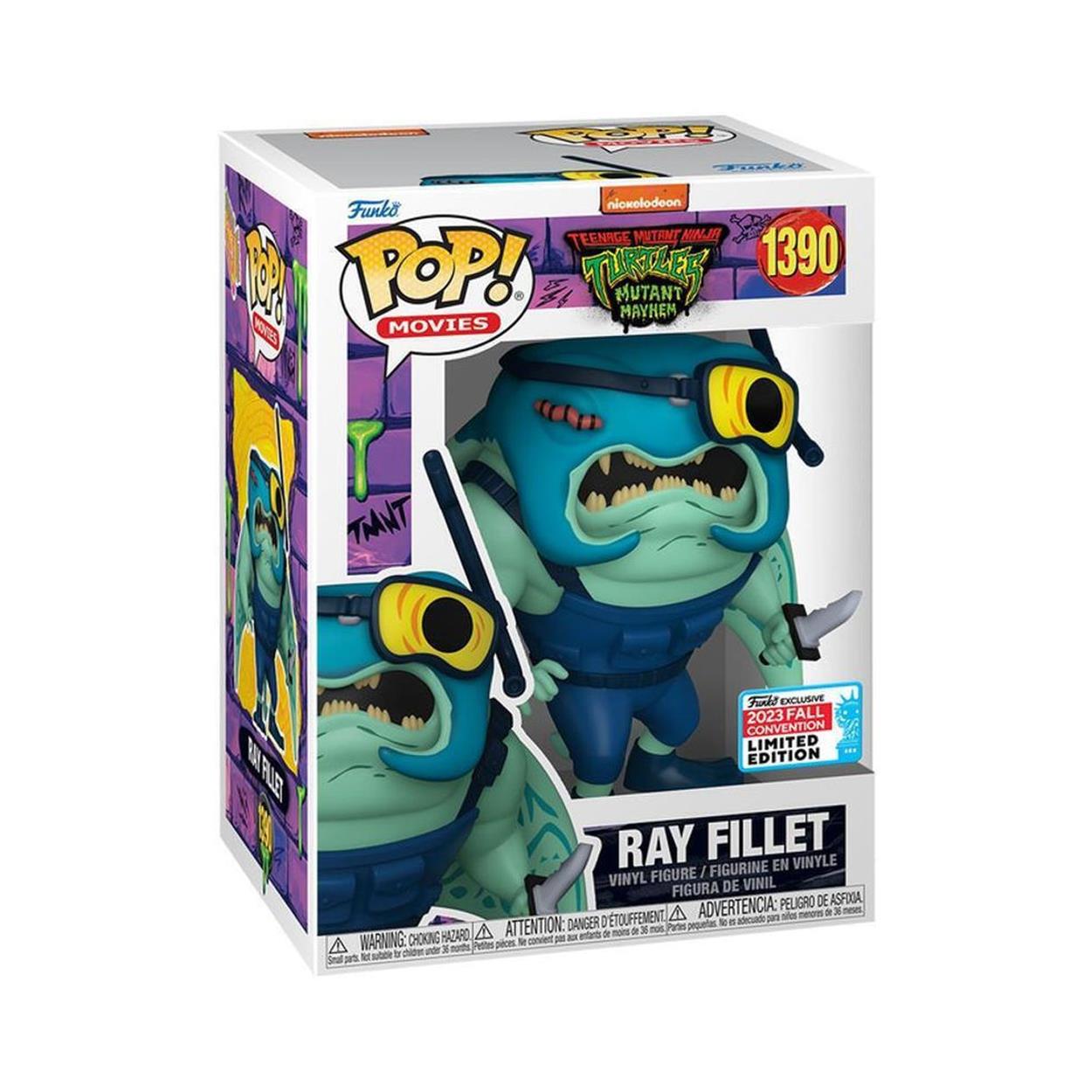 Funko Pop! Movies: Teenage Mutant Ninja Turtles: Mutant Mayhem - Ray Fillet (Convention Limited Edition) #1390 Vinyl Figure Funko Pop! Movies: Teenage Mutant Ninja Turtles: Mutant Mayhem - Ray Fillet (Convention Limited Edition) #1390 Vinyl Figure