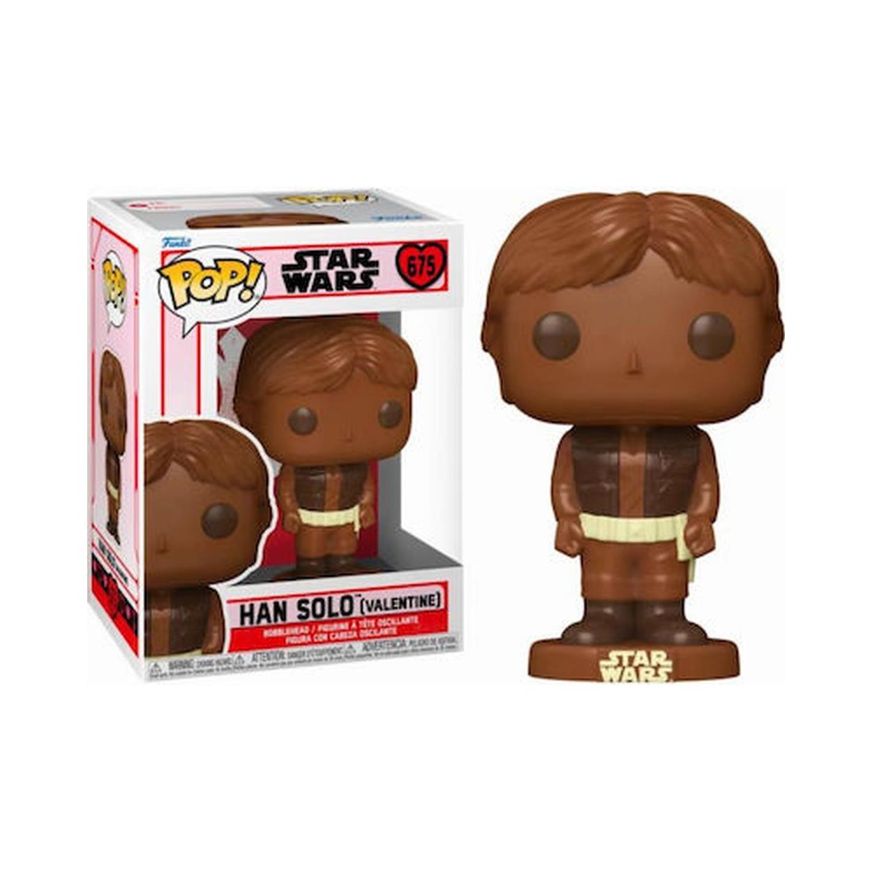 Funko Pop! Disney: Star Wars Valentine's Day 2024 - Han Solo (Valentine Chocolate) #675 Bobble-Head Vinyl Figure Funko Pop! Disney: Star Wars Valentine's Day 2024 - Han Solo (Valentine Chocolate) #675 Bobble-Head Vinyl Figure
