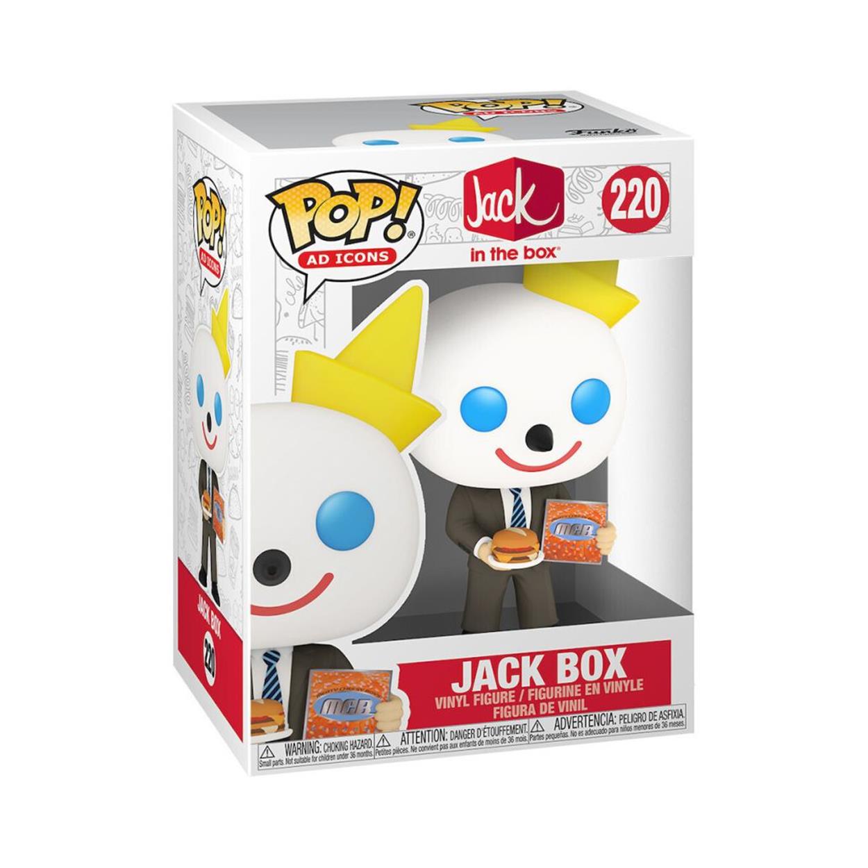 Funko Pop! Ad Icons: Jack In the Box - Jack Box (with MCA) #220 Vinyl Figure Funko Pop! Ad Icons: Jack In the Box - Jack Box (with MCA) #220 Vinyl Figure