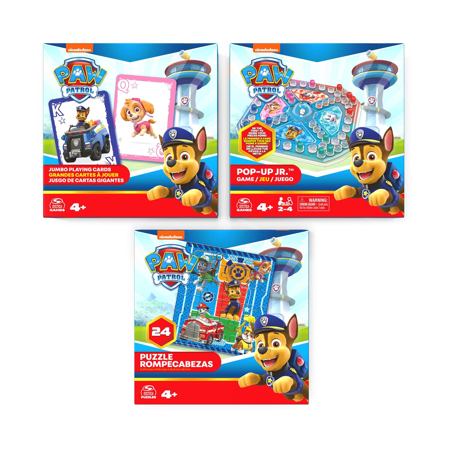 Spin Master Paw Patrol: Game Bundle - Jumbo Cards, Pop-Up Game, 24-Piece Puzzle (6066829) Spin Master Paw Patrol: Game Bundle - Jumbo Cards, Pop-Up Game, 24-Piece Puzzle (6066829)