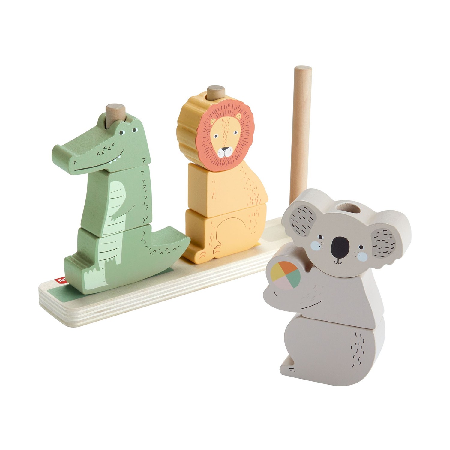 Fischer-Price: Wooden Stack & Sort Animals (HXV04) Fischer-Price: Wooden Stack & Sort Animals (HXV04)