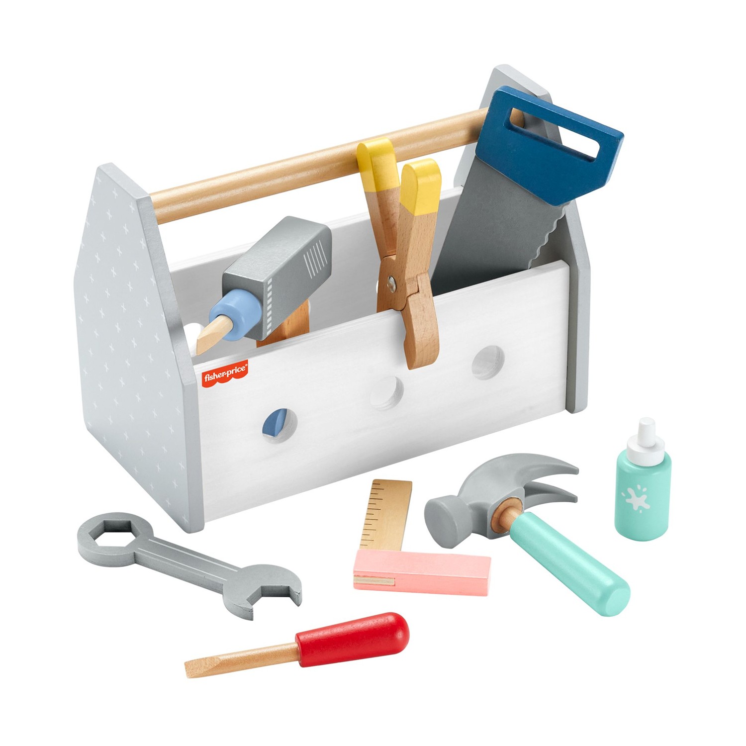 Fisher-Price - Wooden Tool Box Set (HYG50) Fisher-Price - Wooden Tool Box Set (HYG50)