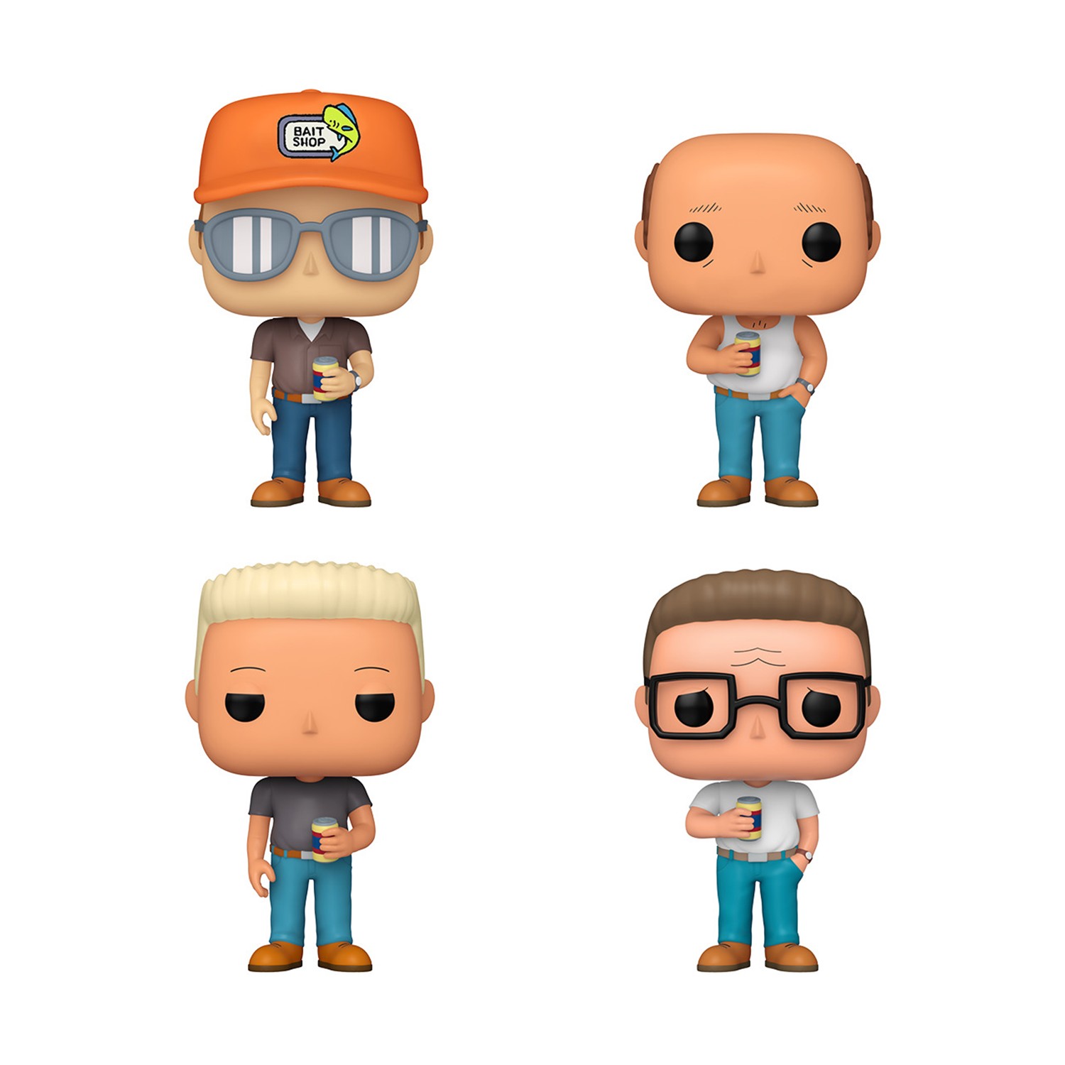 Funko Pop! 4-Pack: King of The Hill - Dale Gribble (Special Edition) Vinyl Figures Funko Pop! 4-Pack: King of The Hill - Dale Gribble (Special Edition) Vinyl Figures