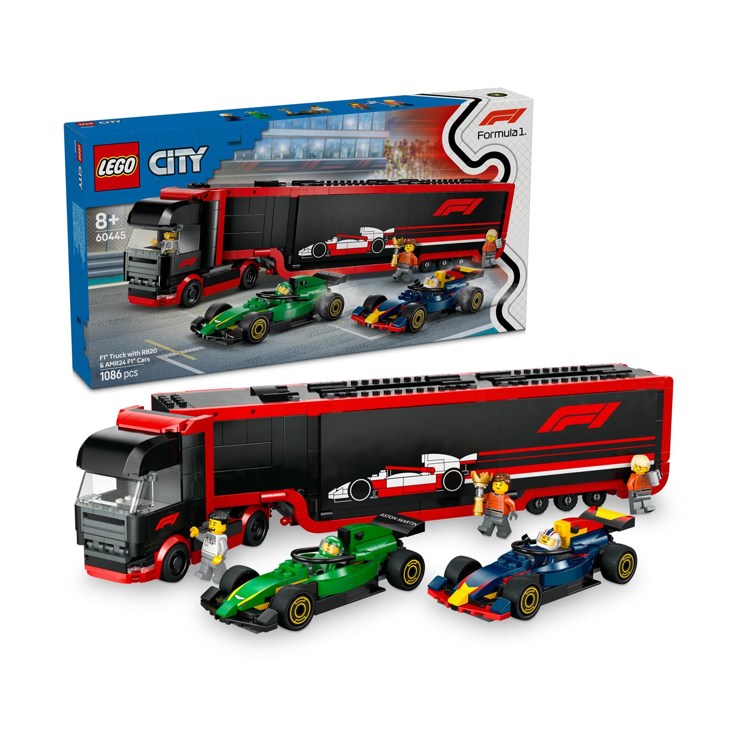 LEGO City: F1 Truck with RB20 & AMR24 F1 Cars (60445) LEGO City: F1 Truck with RB20 & AMR24 F1 Cars (60445)