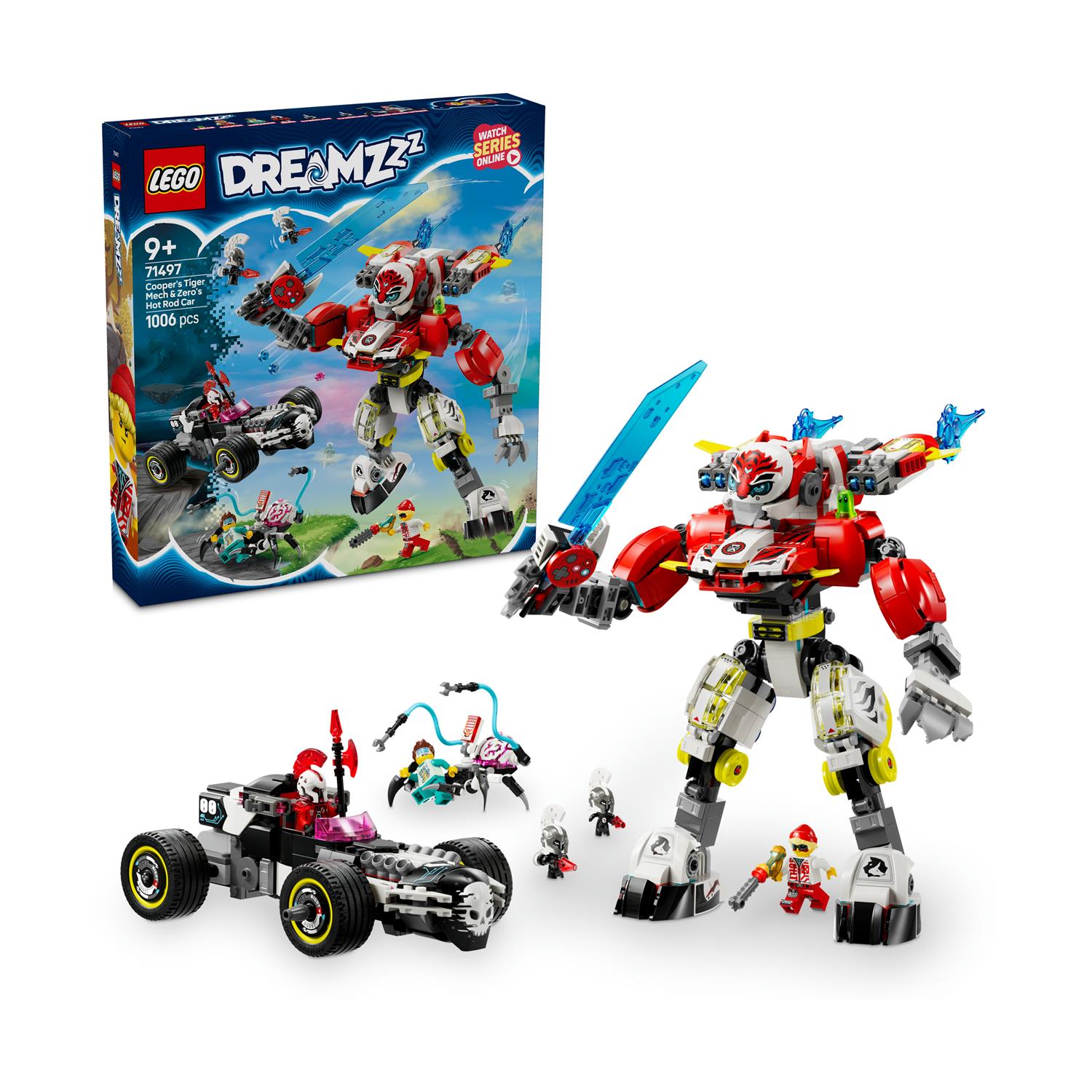 LEGO DREAMZzz: Cooper’s Tiger Mech & Zero’s Hot Rod Car (71497) LEGO DREAMZzz: Cooper’s Tiger Mech & Zero’s Hot Rod Car (71497)
