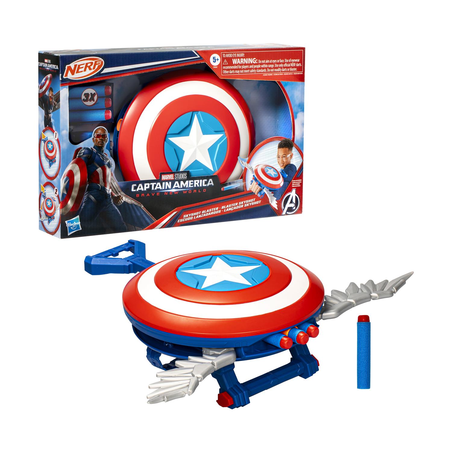 Hasbro Marvel Captain America: Brave New World - Skyshot Blaster Role Play (F9302) Hasbro Marvel Captain America: Brave New World - Skyshot Blaster Role Play (F9302)