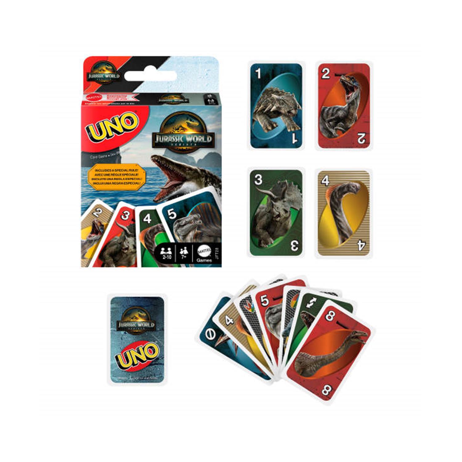Mattel Uno: Jurrasic World 4 (JFT28) Mattel Uno: Jurrasic World 4 (JFT28)