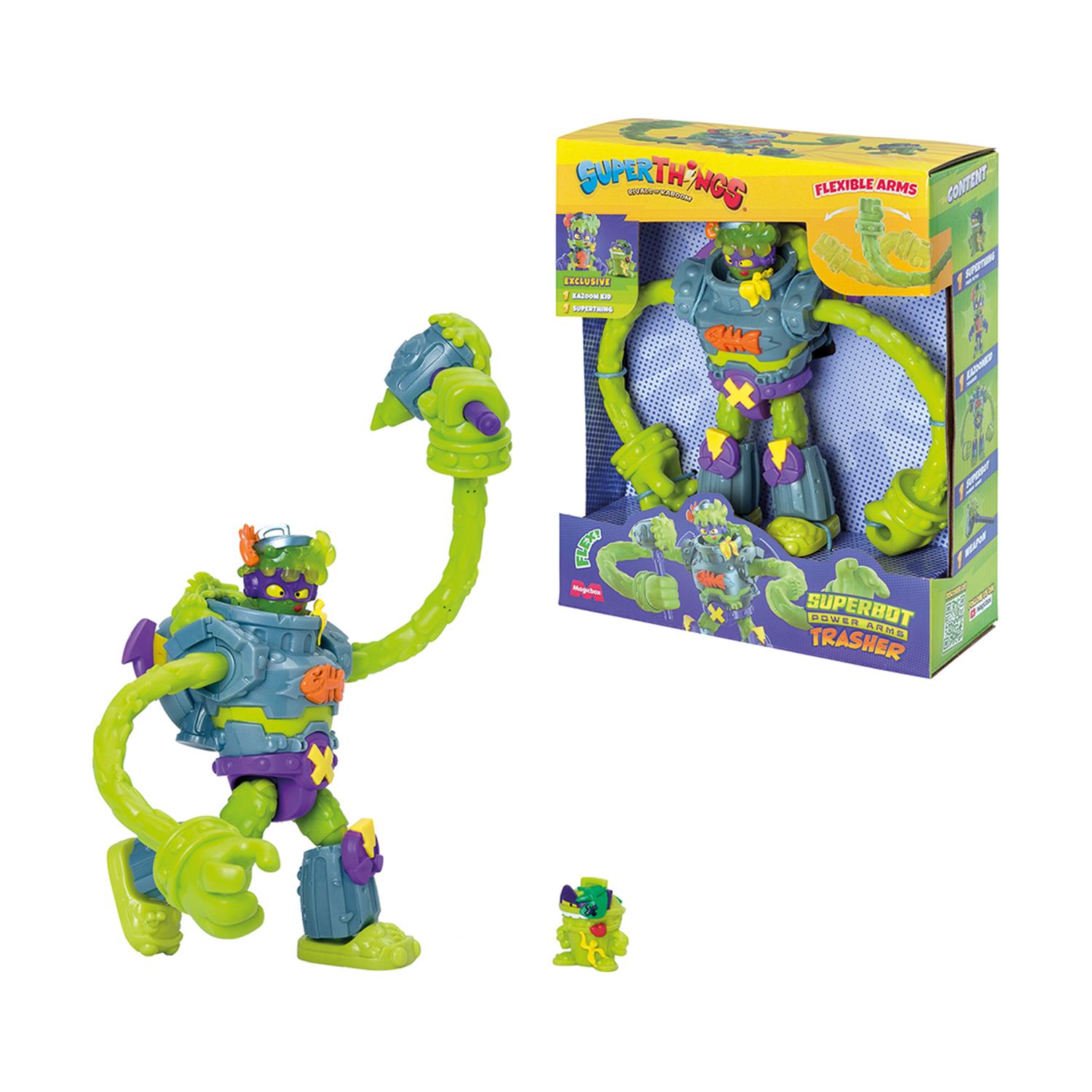 AS Superthings: Rivals of Kaboom - Superbot Power Arms Trasher Action Figure (1013-62121) AS Superthings: Rivals of Kaboom - Superbot Power Arms Trasher Action Figure (1013-62121)