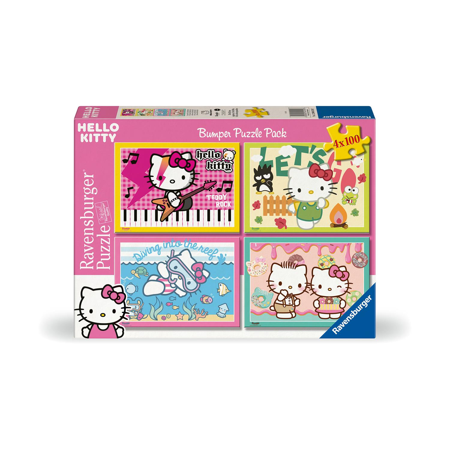 Ravensburger Puzzle: Hello Kitty - Let's Go, Hello Kitty! (4x100 pcs) (12004159) Ravensburger Puzzle: Hello Kitty - Let's Go, Hello Kitty! (4x100 pcs) (12004159)