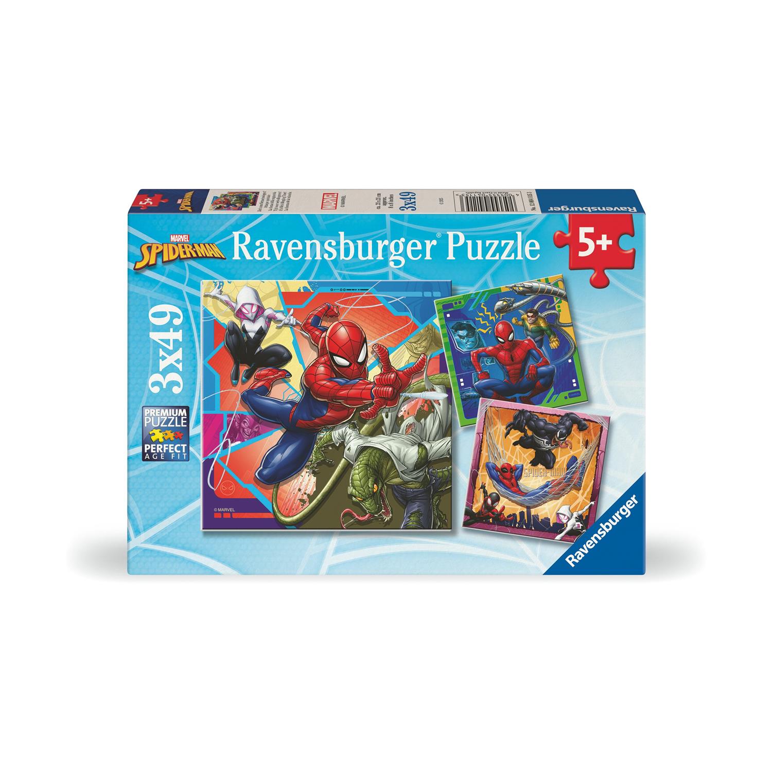 Ravensburger: Marvel Spiderman - Puzzle (3x49pcs) (12004115) Ravensburger: Marvel Spiderman - Puzzle (3x49pcs) (12004115)