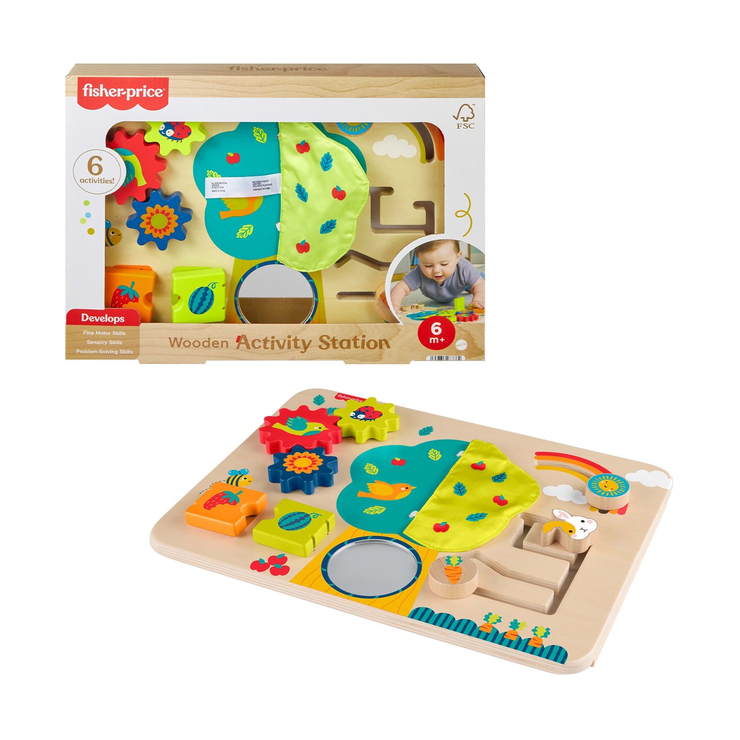 Fisher-Price: Wooden Activity Station (JDM53) Fisher-Price: Wooden Activity Station (JDM53)