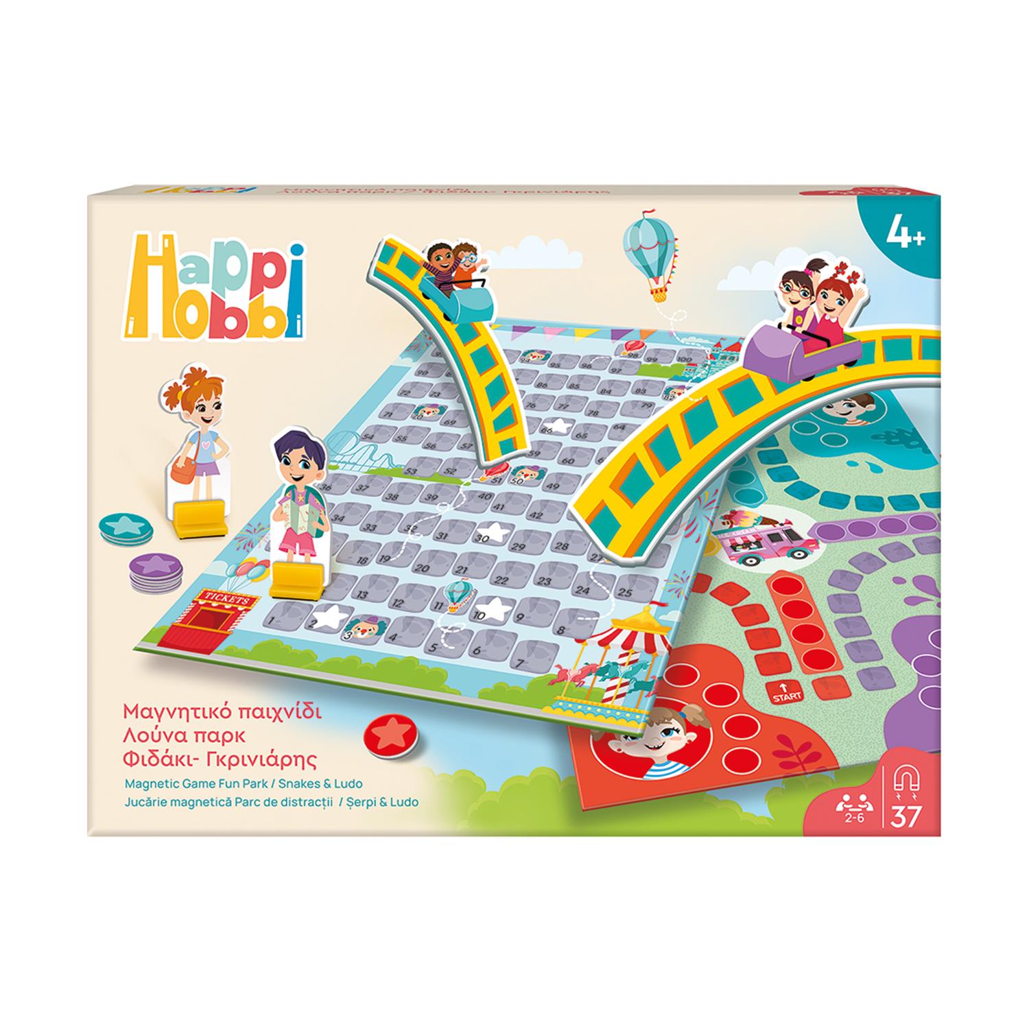 AS Happi Hobbi: Fun Park Snakes & Ludo - Magnetic Board Game (1029-64071) AS Happi Hobbi: Fun Park Snakes & Ludo - Magnetic Board Game (1029-64071)