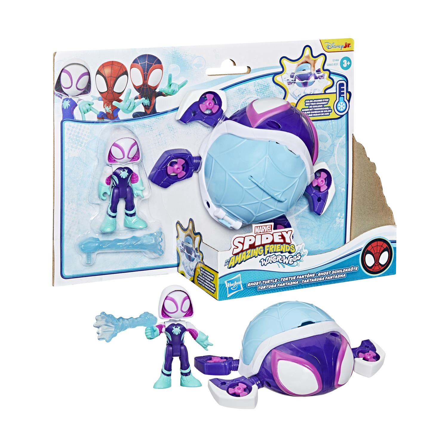 Hasbro Disney Jr. Marvel: Spidey And His Amazing Friends Waterwebs - Ghost Turtle Figure & Vehicle (G1466) Hasbro Disney Jr. Marvel: Spidey And His Amazing Friends Waterwebs - Ghost Turtle Figure & Vehicle (G1466)