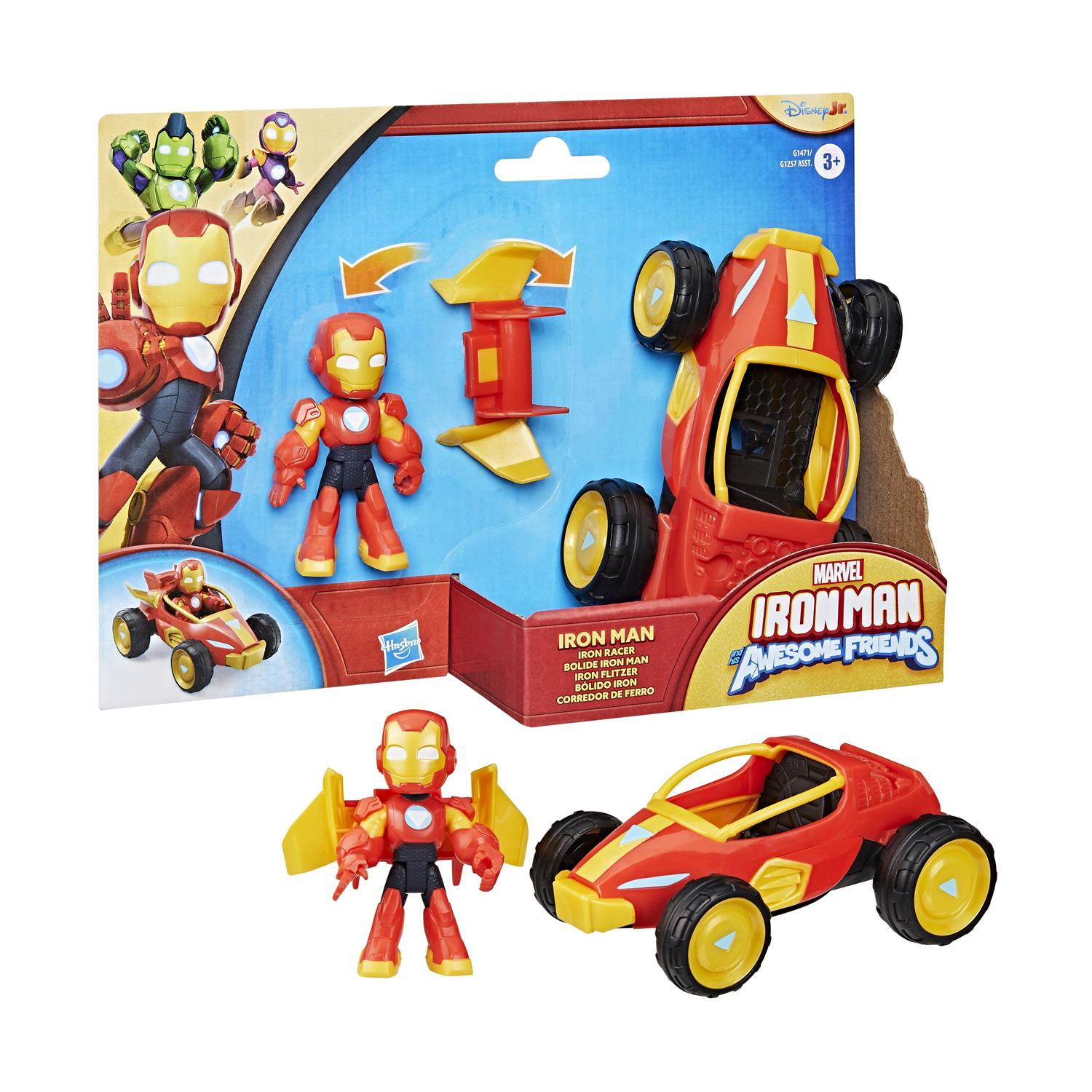 Hasbro Marvel: Iron Man And His Awesome - Iron Man Iron Racer Vehicle (G1471) Hasbro Marvel: Iron Man And His Awesome - Iron Man Iron Racer Vehicle (G1471)