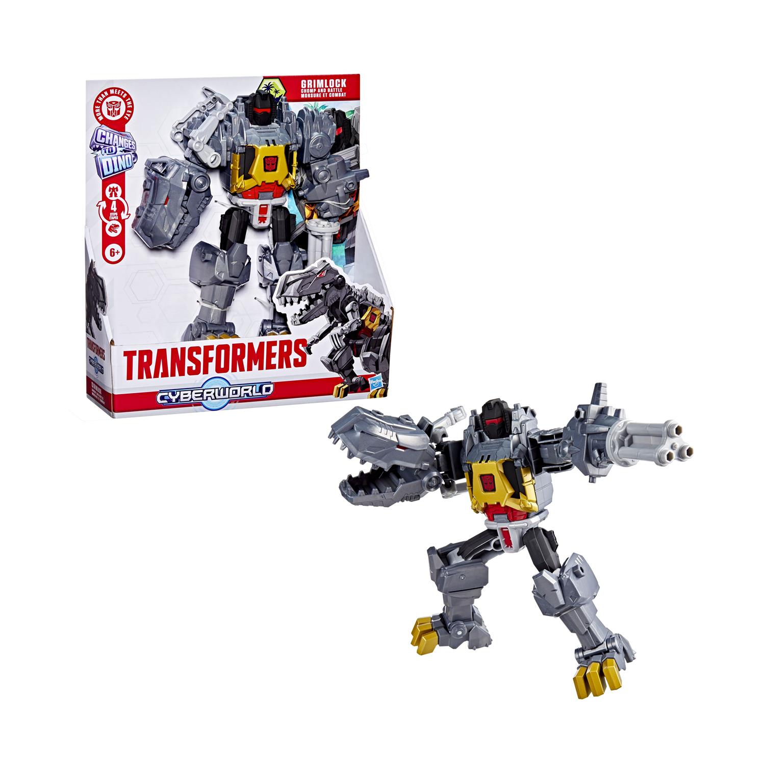 Hasbro Transformers Changes to Dino: Cyberworld - Chomp & Battle Grimlock Action Figure (G0748) Hasbro Transformers Changes to Dino: Cyberworld - Chomp & Battle Grimlock Action Figure (G0748)
