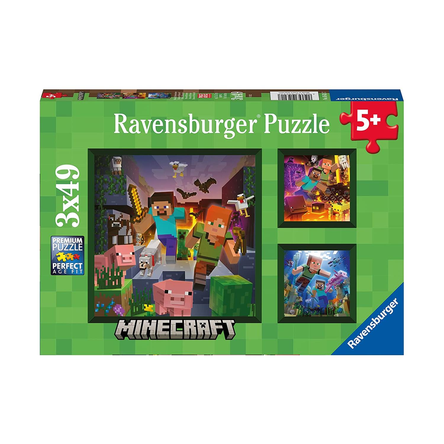 Ravensburger Puzzle: Minecraft Biomes (3x49 pcs) (5621) Ravensburger Puzzle: Minecraft Biomes (3x49 pcs) (5621)