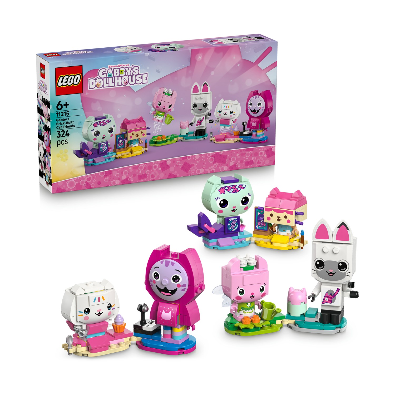 LEGO Gabby’s Dollhouse: Gabby’s Brick-Built Cat Friends (11215)