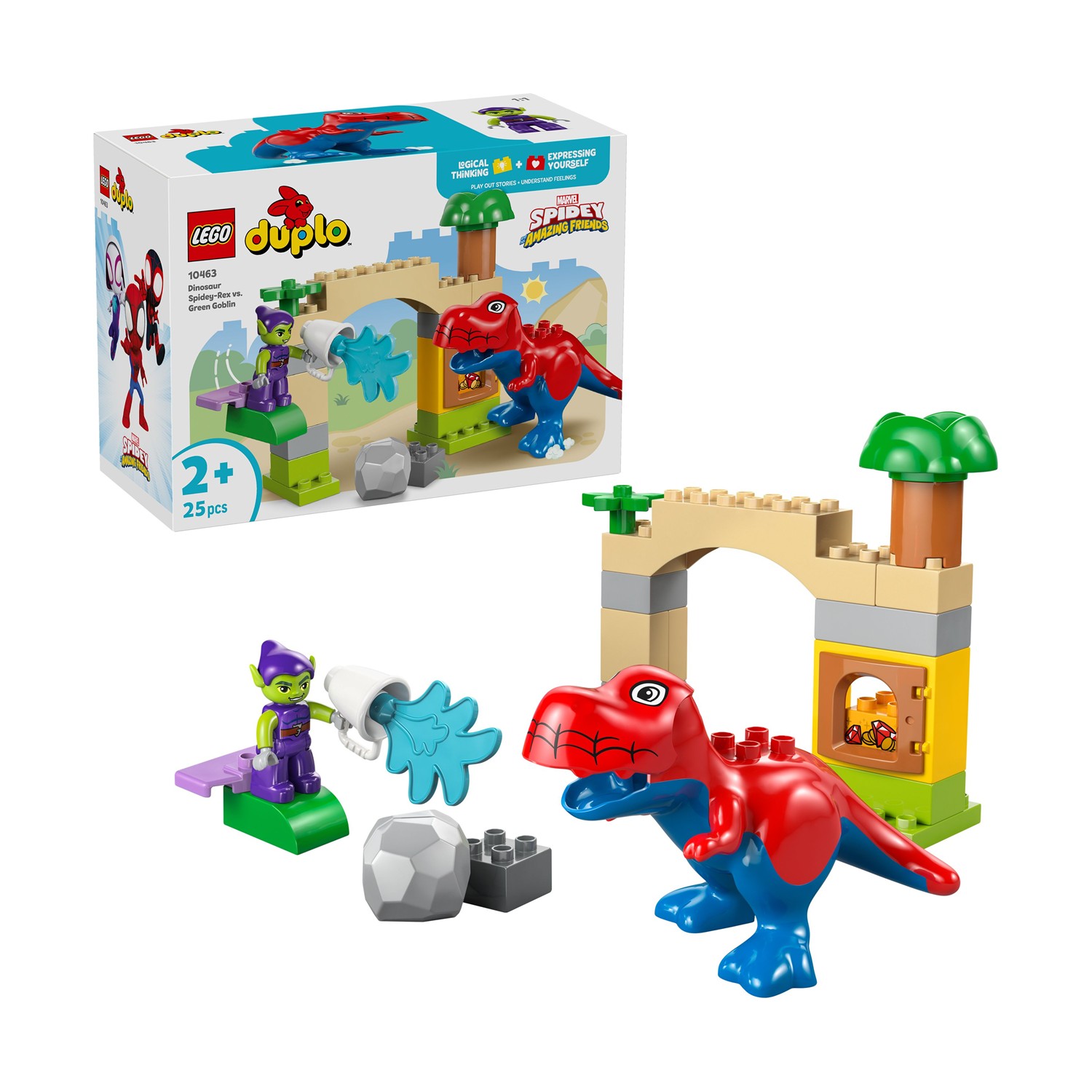 LEGO DUPLO Marvel: Spidey and His Amazing Friends - Dinosaur Spidey-Rex vs. Green Goblin (10463) LEGO DUPLO Marvel: Spidey and His Amazing Friends - Dinosaur Spidey-Rex vs. Green Goblin (10463)