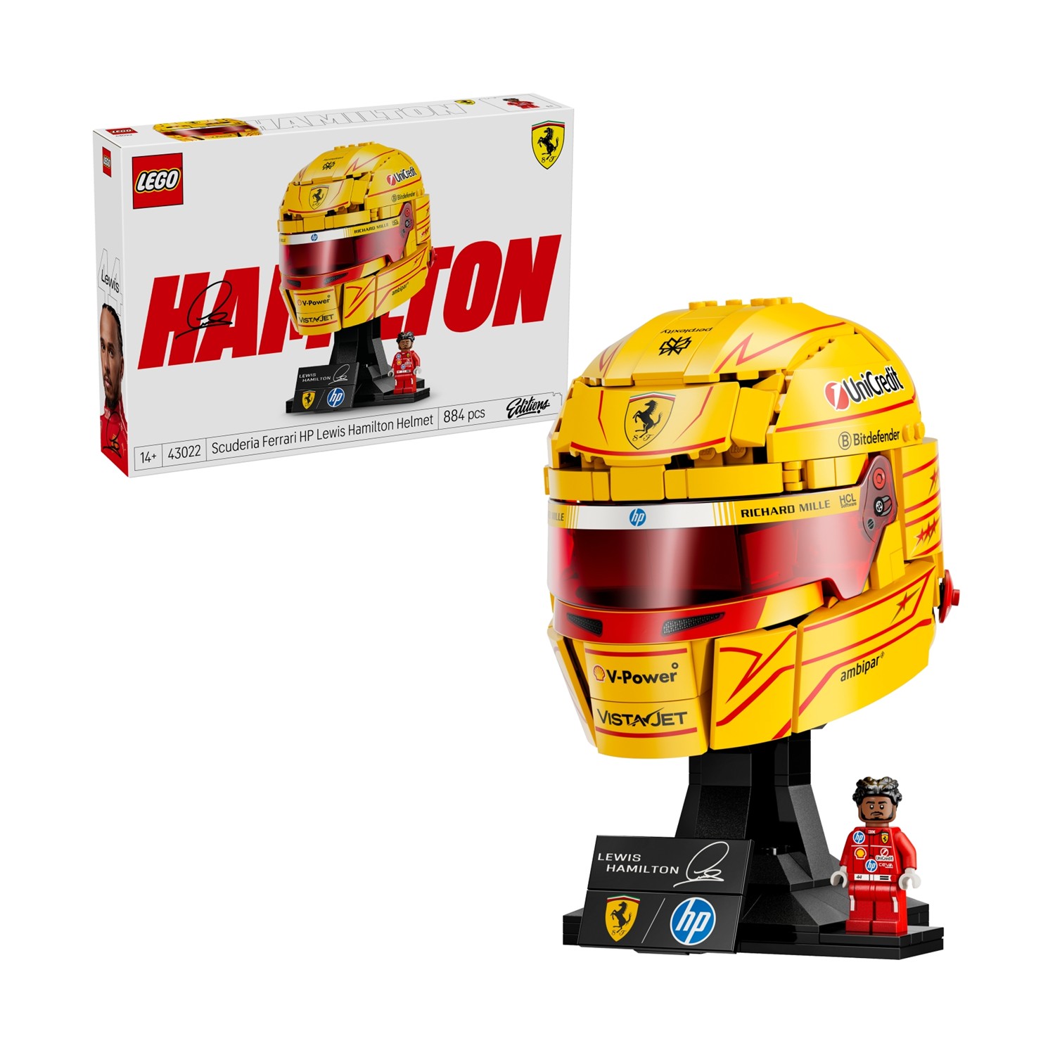 LEGO Editions Scuderia Ferrari HP Lewis Hamilton Helmet (43022) LEGO Editions Scuderia Ferrari HP Lewis Hamilton Helmet (43022)