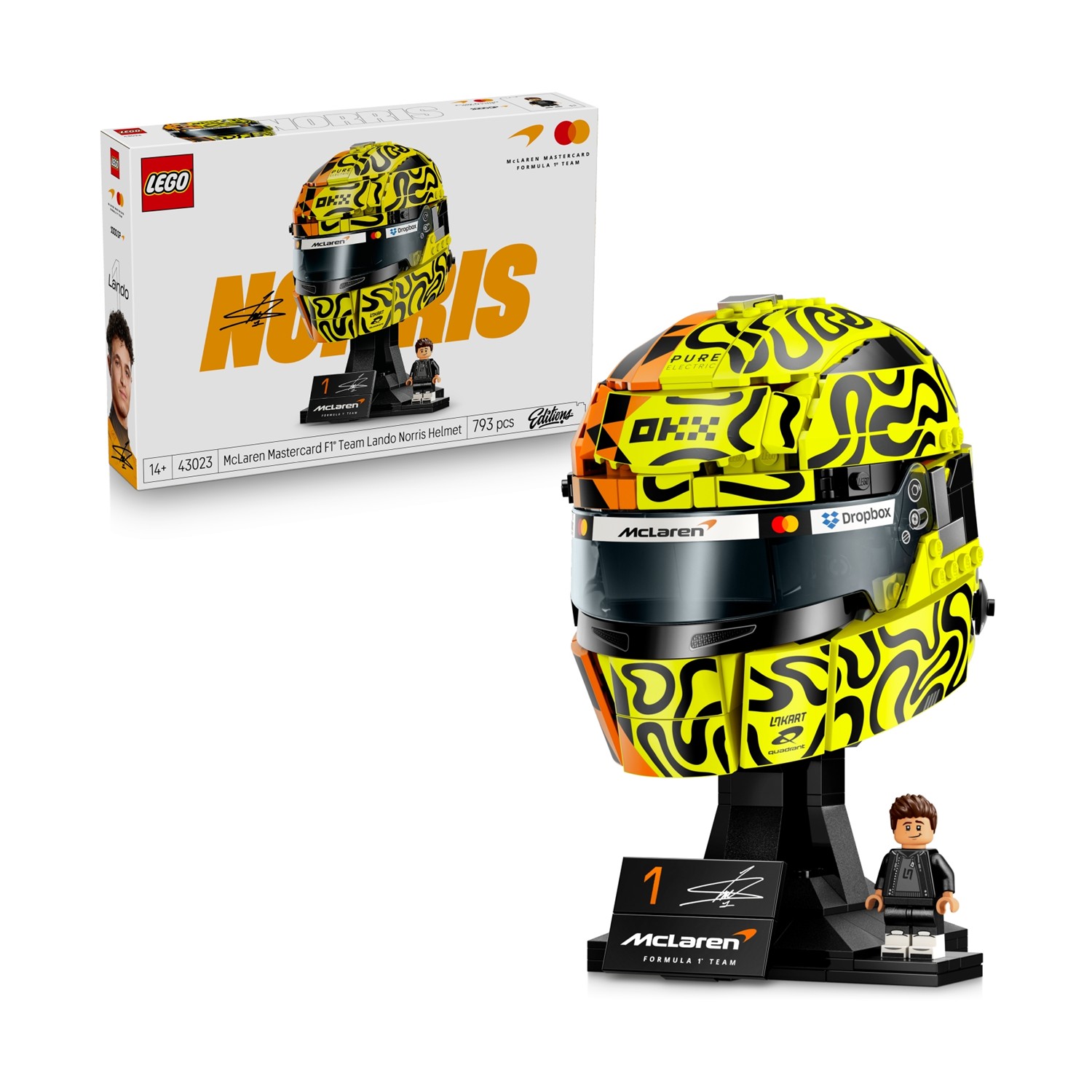 LEGO Editions: McLaren Mastercard F1 Team Lando Norris Helmet (43023) LEGO Editions: McLaren Mastercard F1 Team Lando Norris Helmet (43023)