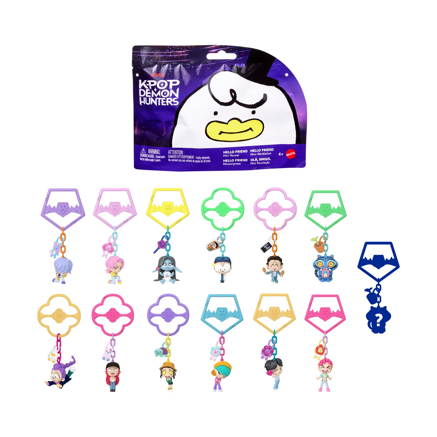 Mattel K-POP Demon Hunters: Hello Friend - Mini Collectible Keychain Figure (Blind Bag) (JRN57)