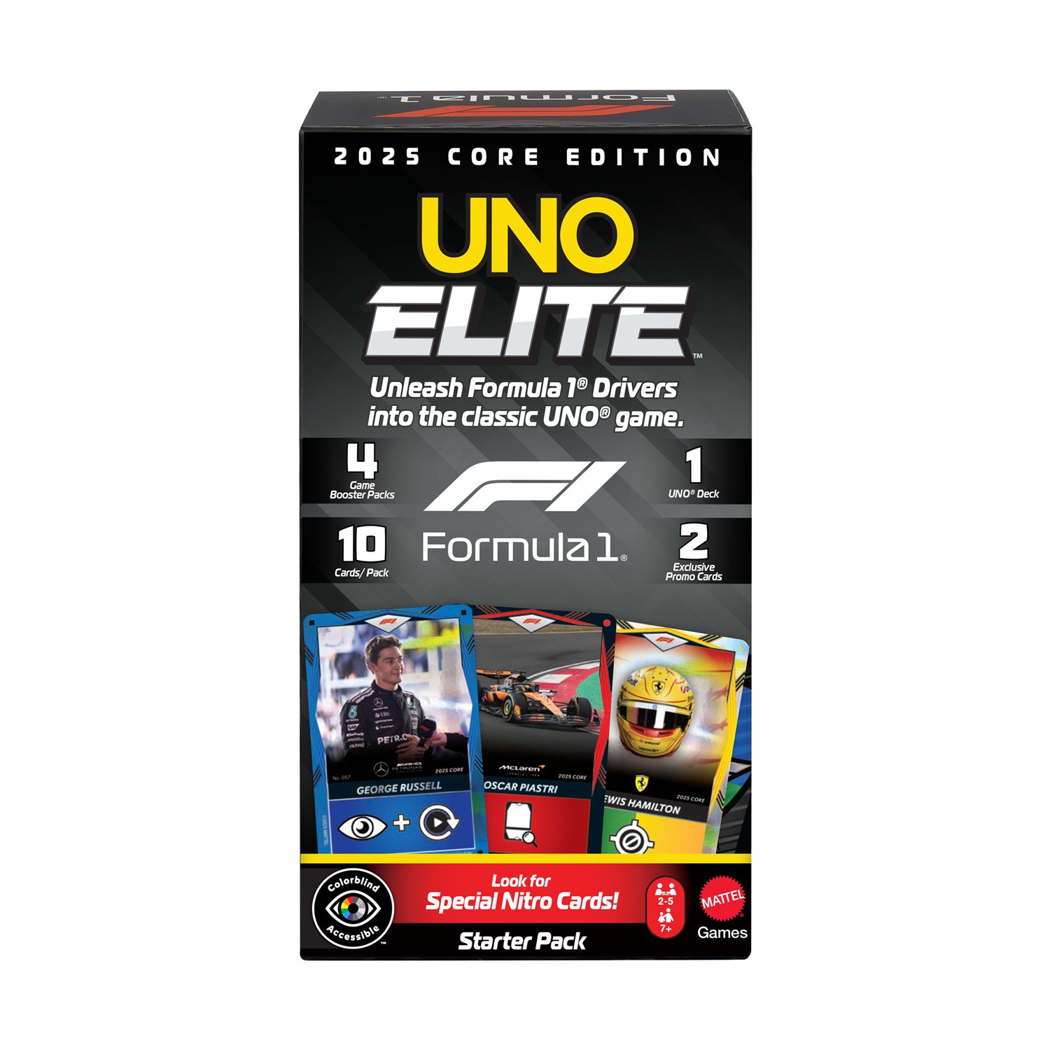 Mattel Uno: Uno Elite Formula 1 - 2025 Core Edition Starter Pack (JLV42) Mattel Uno: Uno Elite Formula 1 - 2025 Core Edition Starter Pack (JLV42)