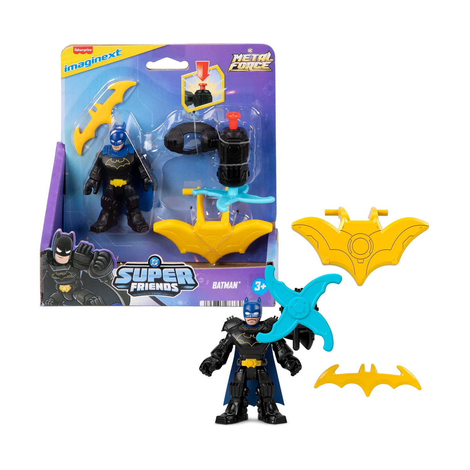 Fisher-Price Imaginext DC: Batman Super Friends - Metal Force Figure (JDK91) Fisher-Price Imaginext DC: Batman Super Friends - Metal Force Figure (JDK91)