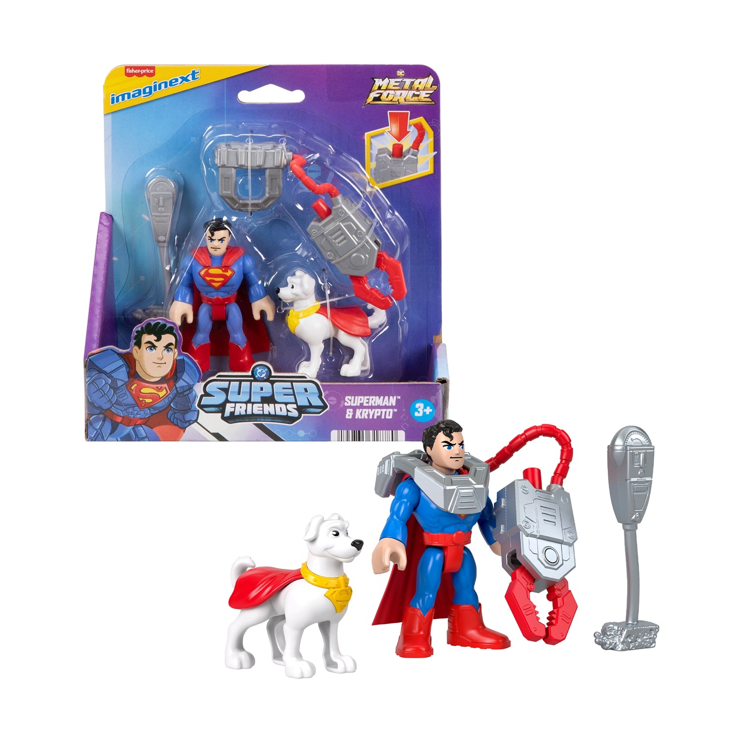 Fisher-Price Imaginext DC: Super Friends Metal Force - Superman & Krypto (JGN60) Fisher-Price Imaginext DC: Super Friends Metal Force - Superman & Krypto (JGN60)
