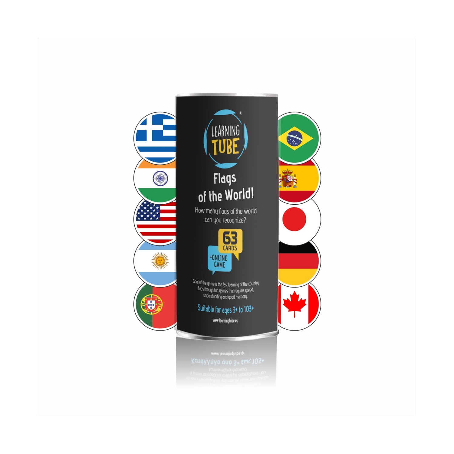 K-Toyz Learning Tubes: Flags Of The World (English Language) (LT-008) K-Toyz Learning Tubes: Flags Of The World (English Language) (LT-008)