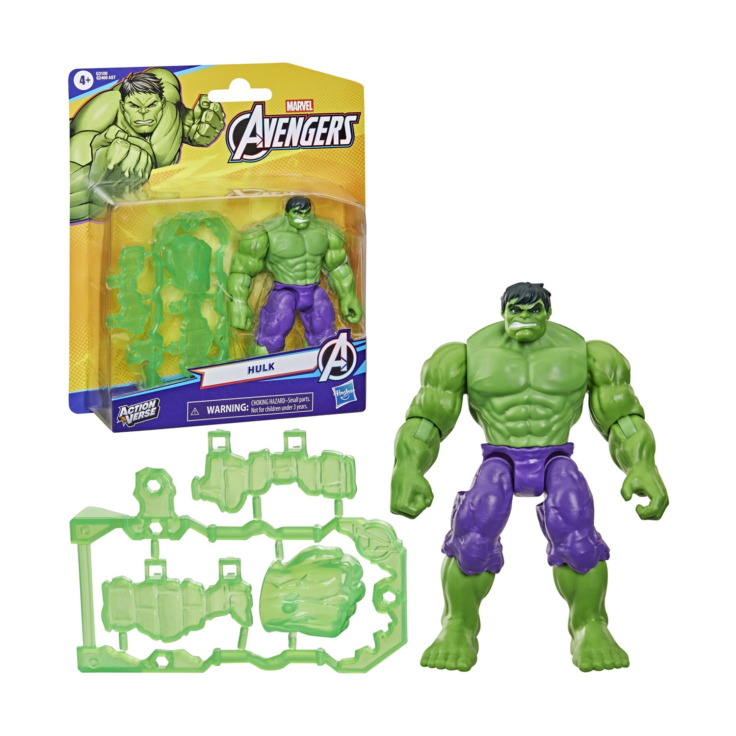 Hasbro Marvel Action Verse: Avengers - Hulk Action Figure (G3100) Hasbro Marvel Action Verse: Avengers - Hulk Action Figure (G3100)