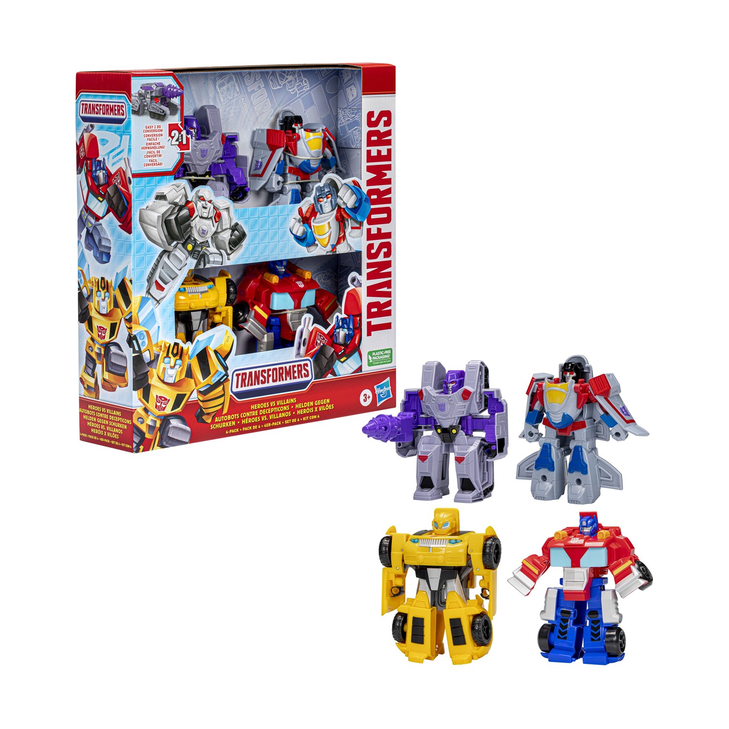 Hasbro Transformers: Heroes VS Villains 4PK (F7147) Hasbro Transformers: Heroes VS Villains 4PK (F7147)